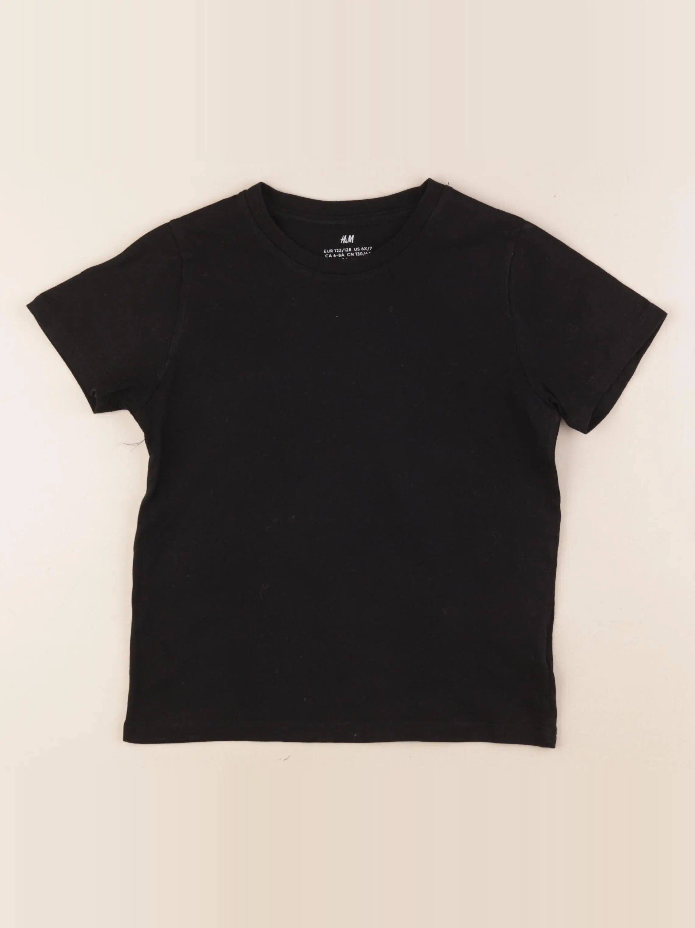 H&M - tee-shirt noir - 6/8 ans