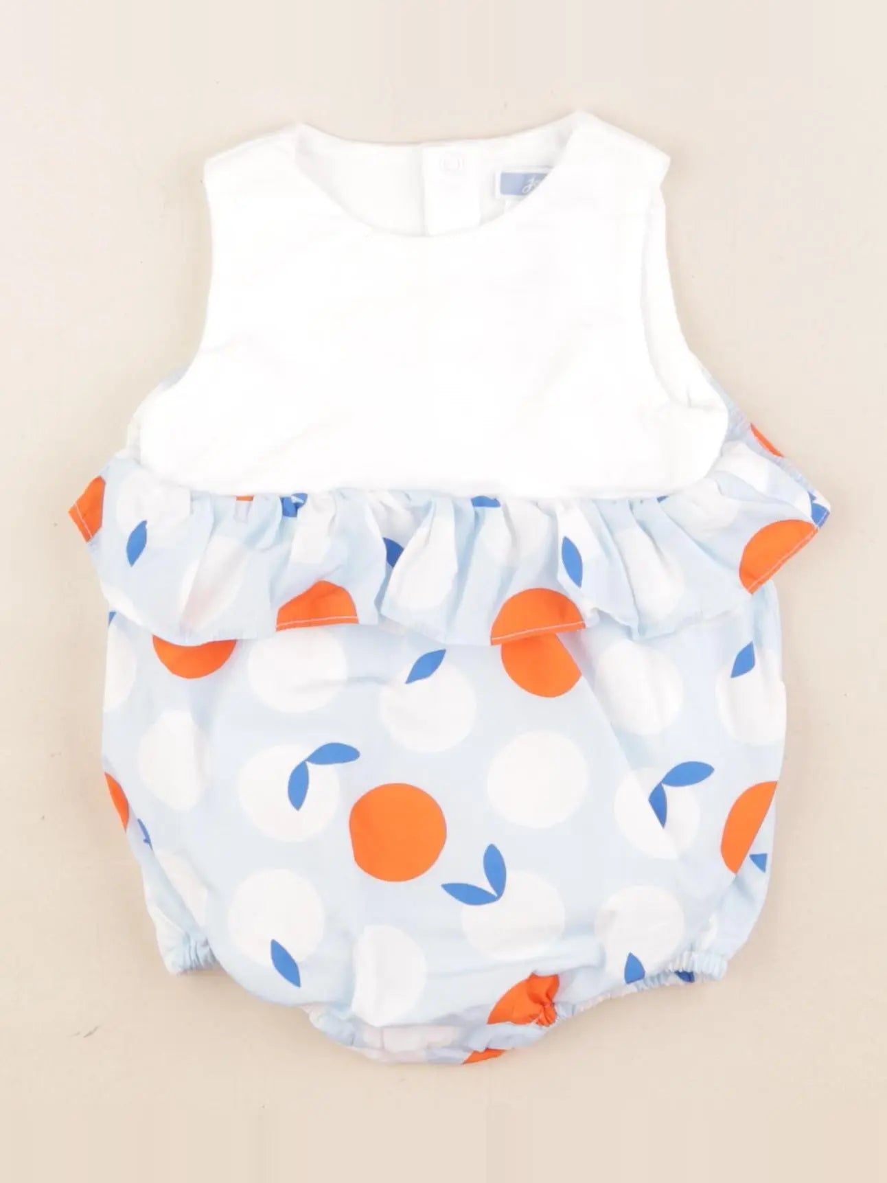 Jacadi - combinaison blanc, bleu - 6 mois