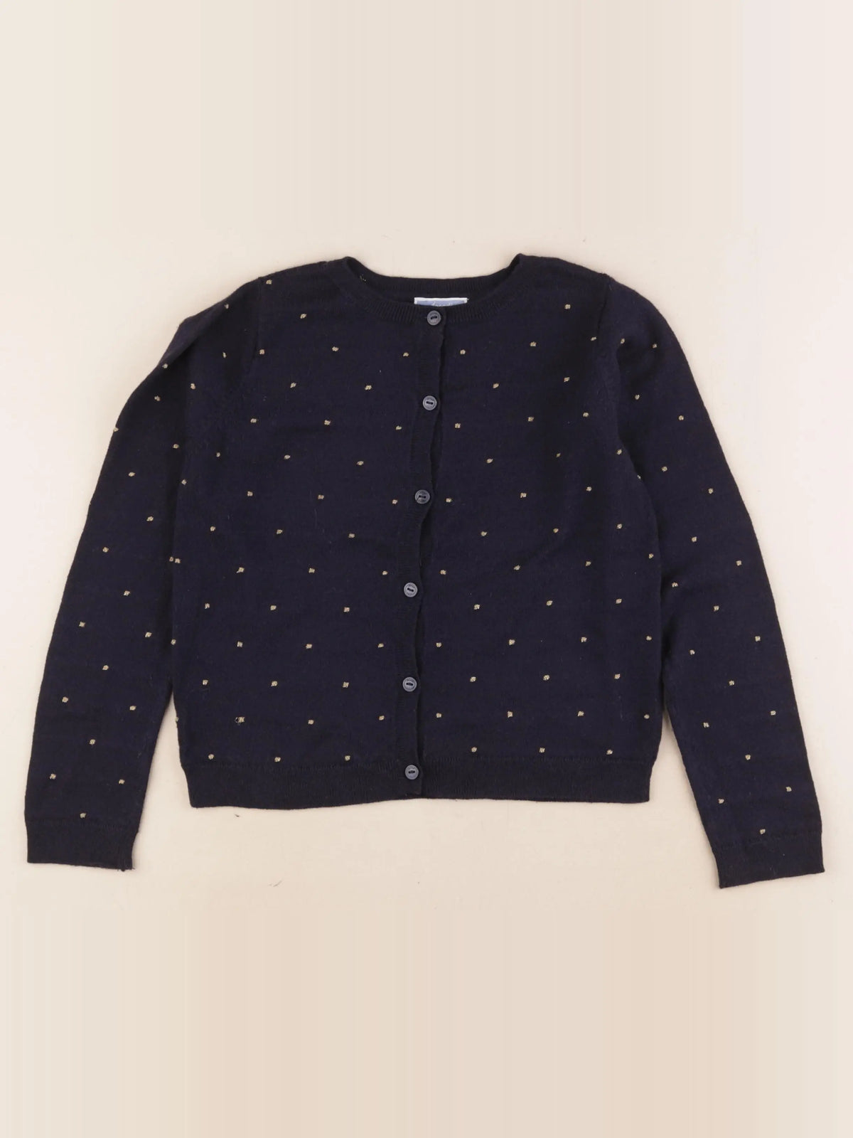 Jacadi - gilet bleu, or - 8 ans