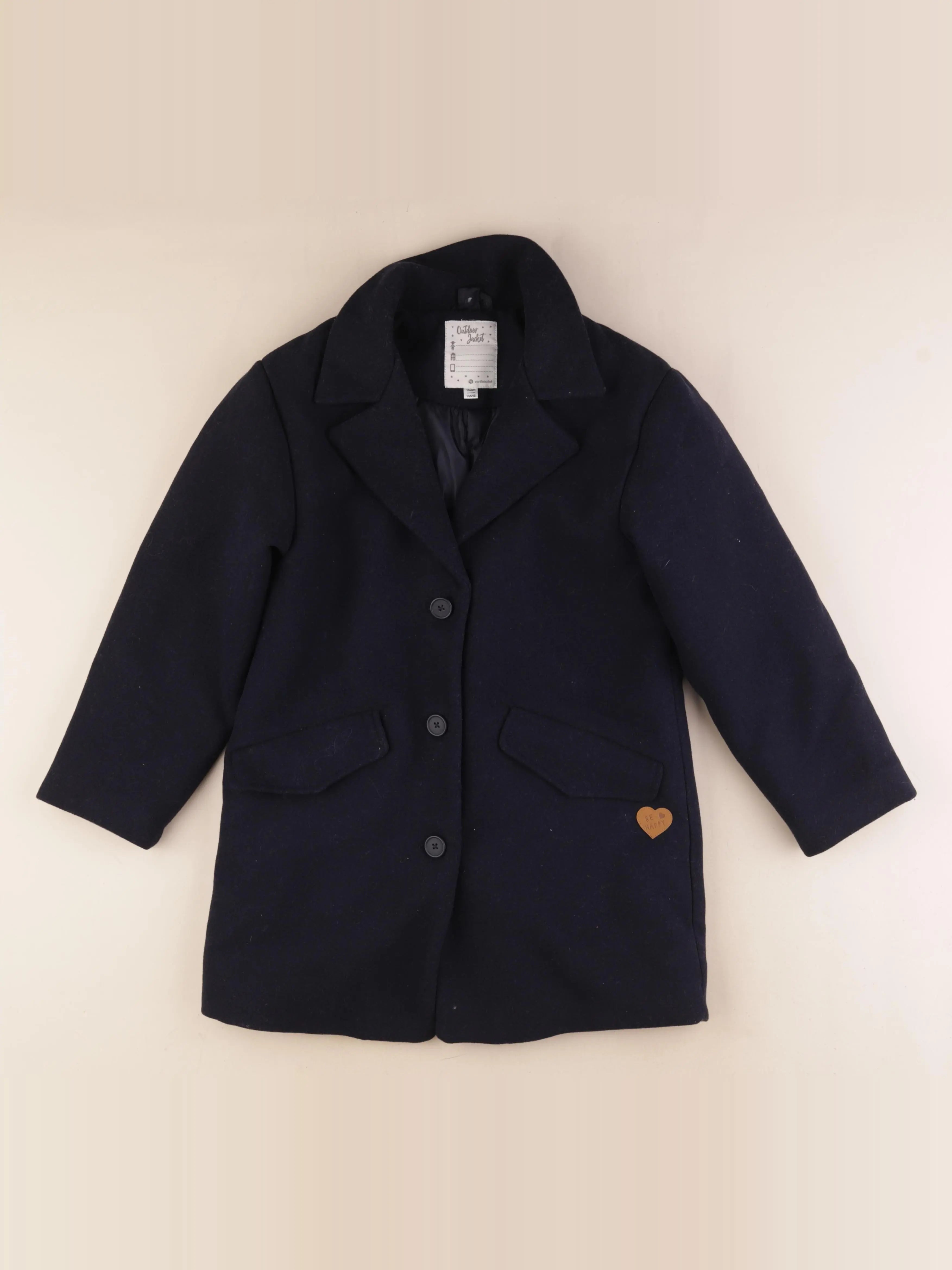 Vertbaudet - manteau bleu - 10 ans