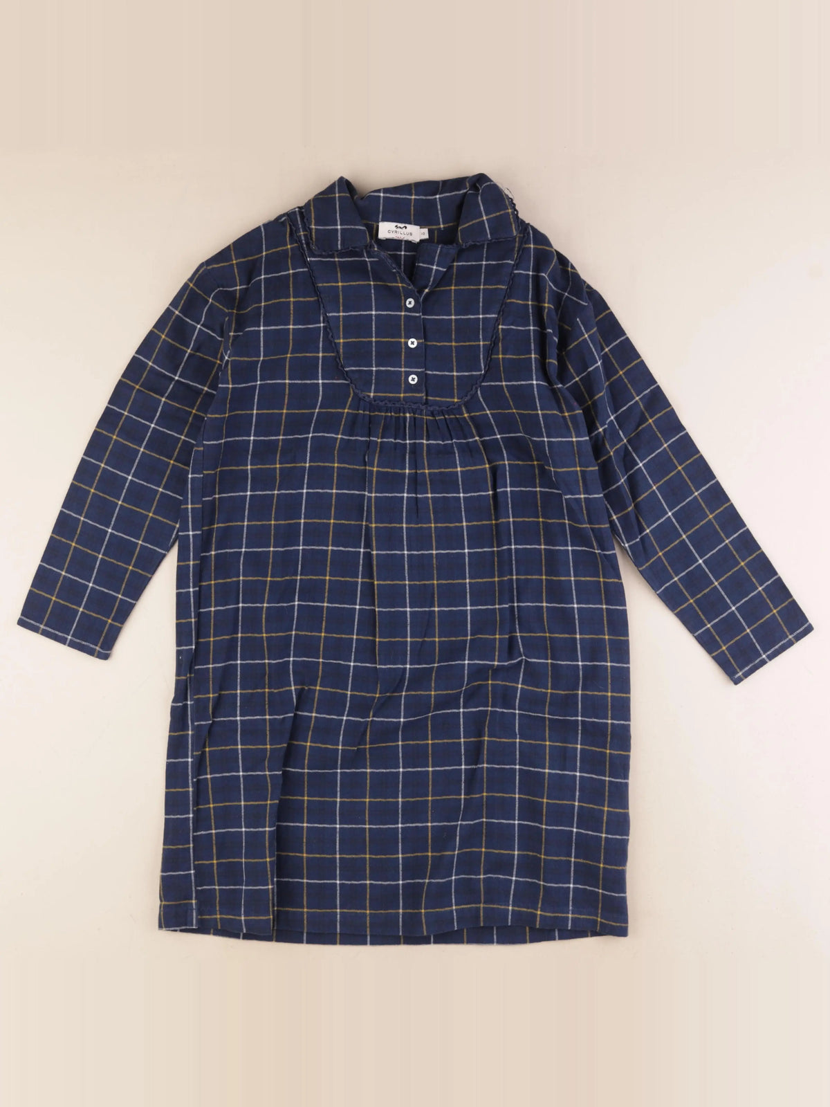 Cyrillus - chemise de nuit coton bleu - 10 ans