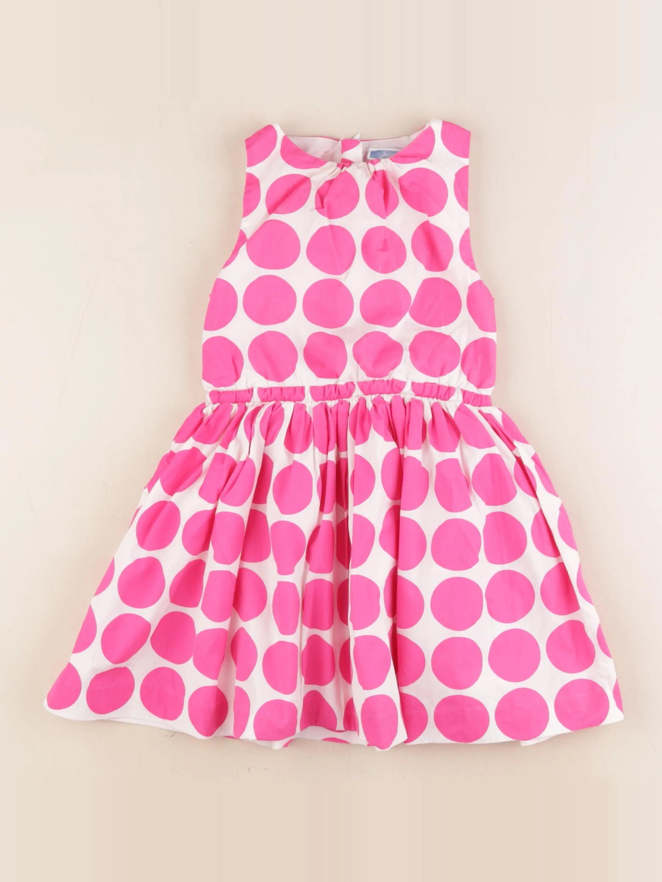 Jacadi - robe blanc, rose - 4 ans