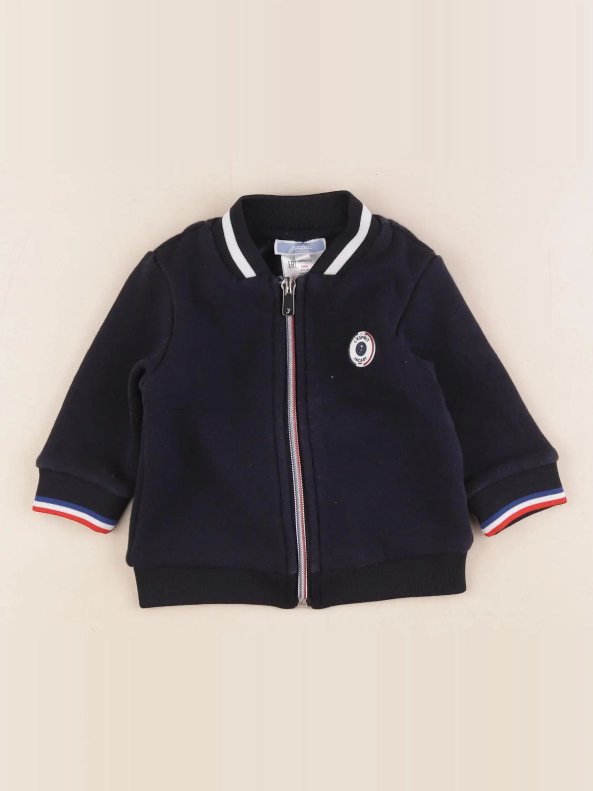 Jacadi - sweat bleu - 6 mois