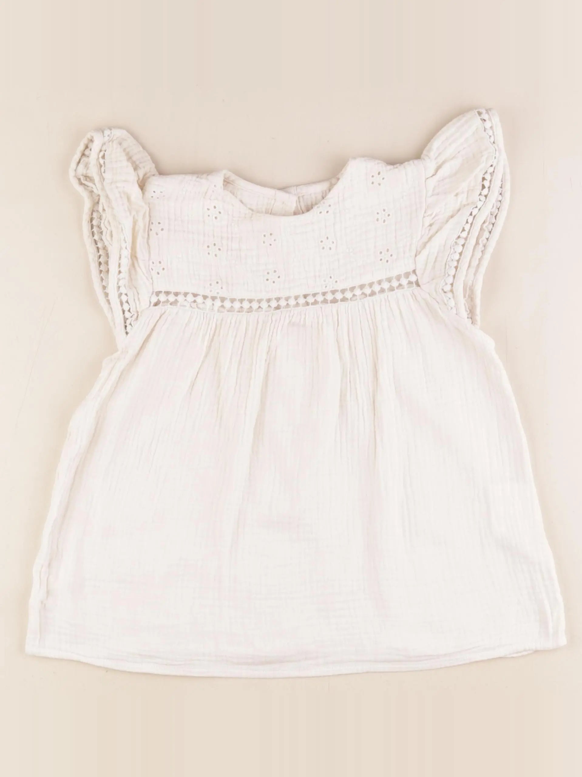 Vertbaudet - blouse beige - 8 ans