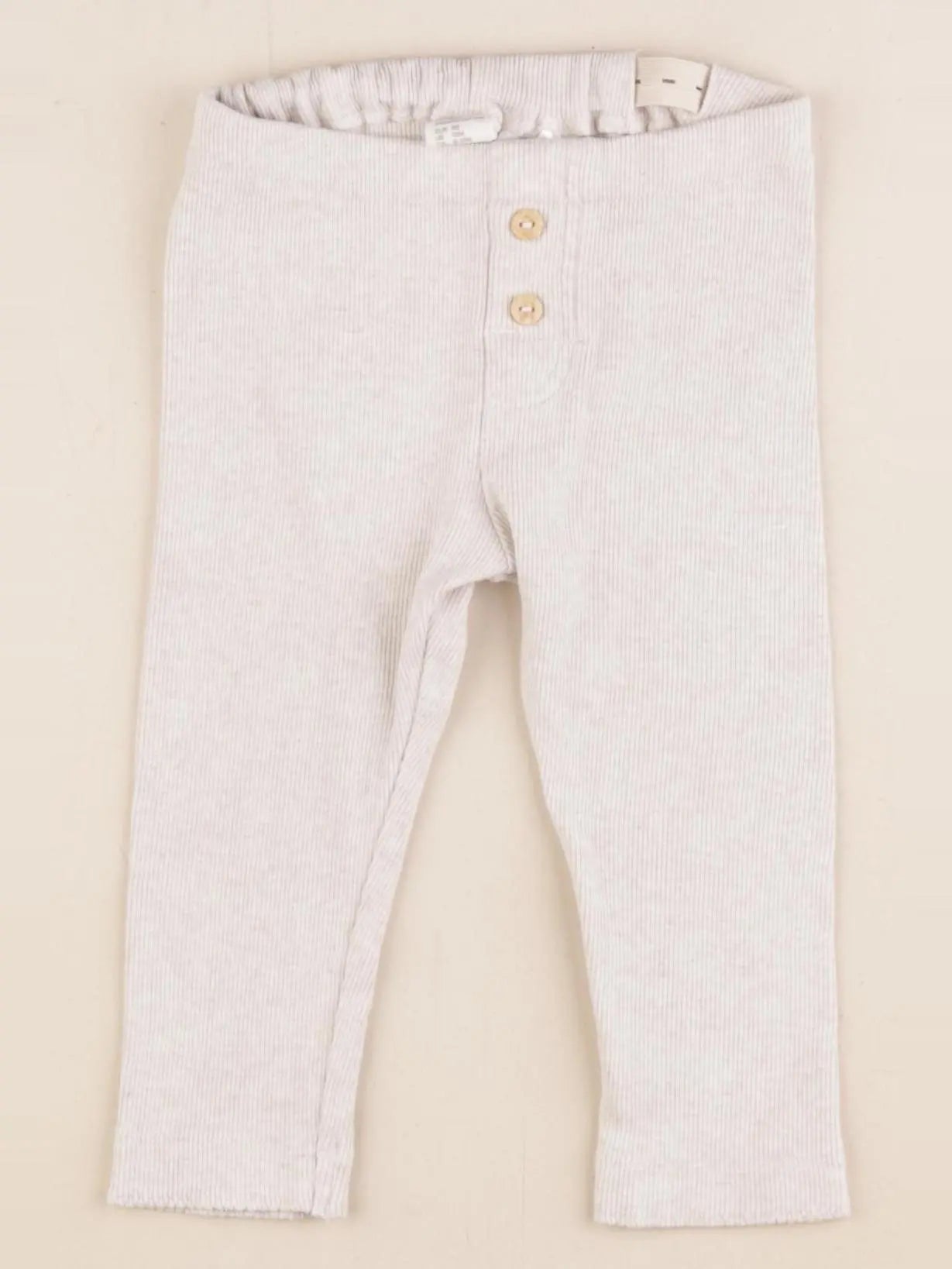 H&M - legging beige - 9/12 mois