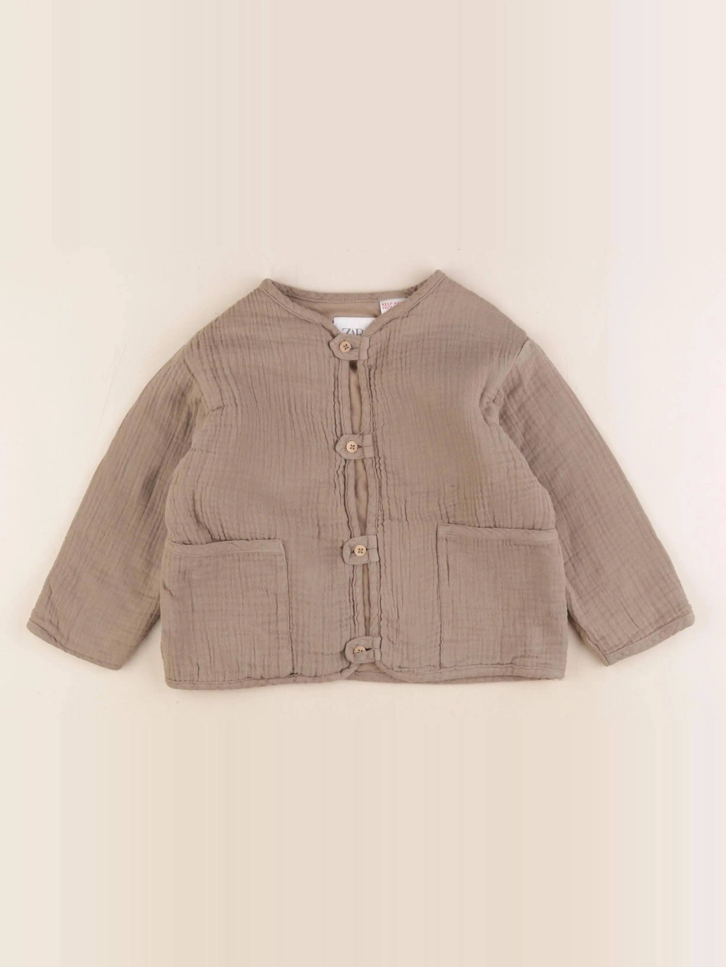 Zara - veste marron - 12/18 mois