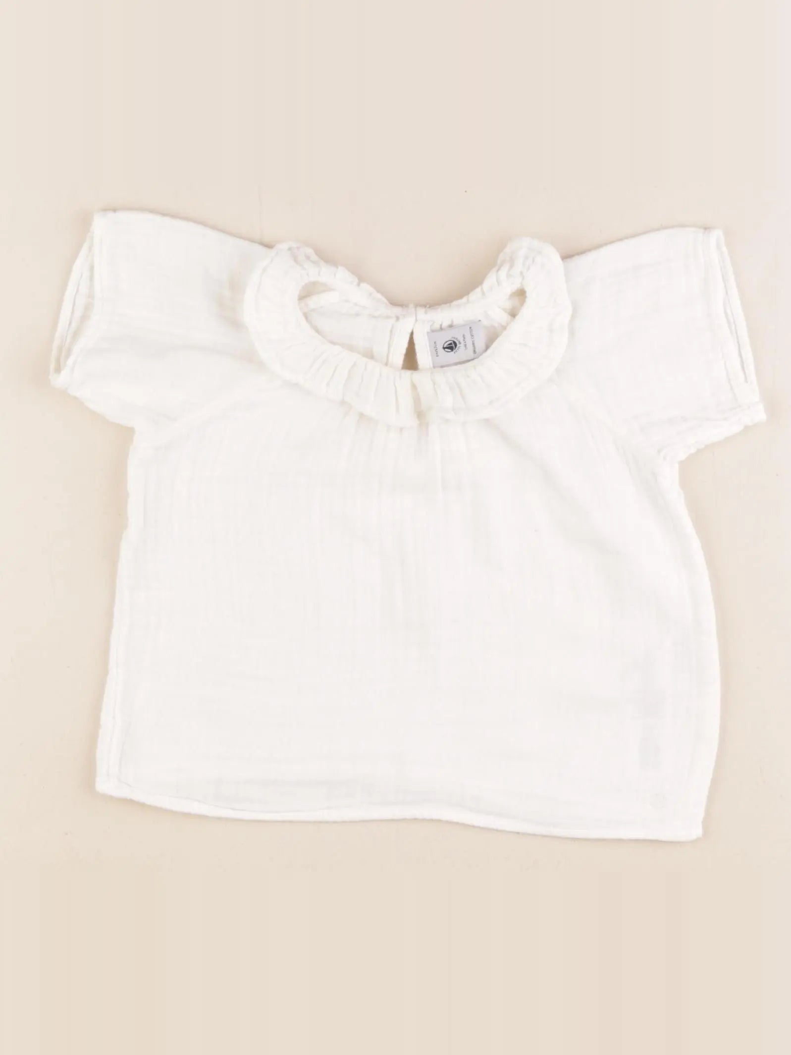 Petit Bateau - blouse blanc - 6 mois