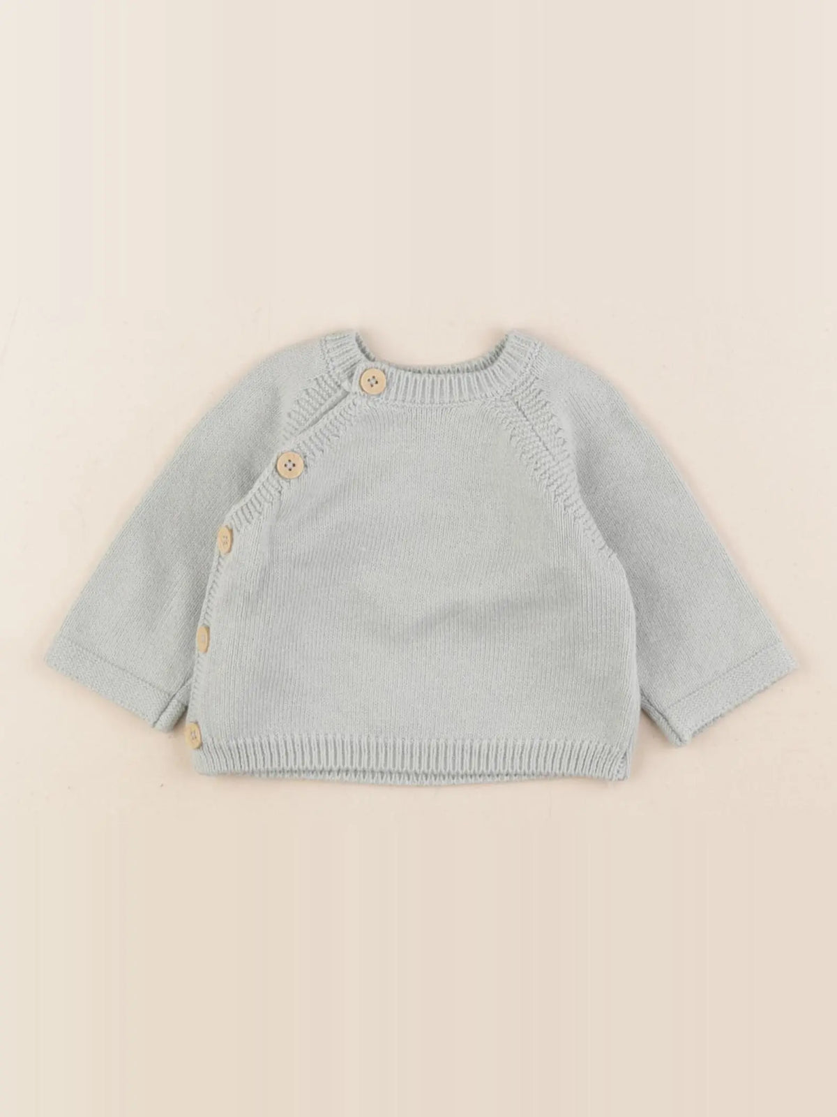 Vertbaudet - pull velours vert - 0 mois