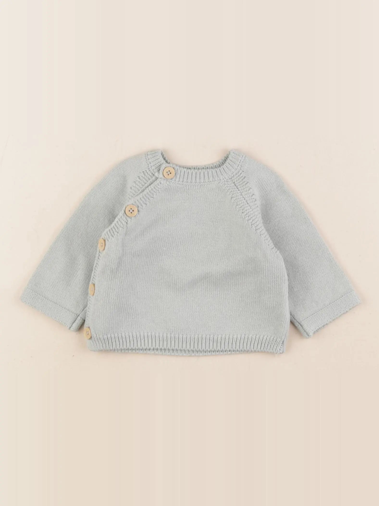 Vertbaudet - pull velours vert - 0 mois