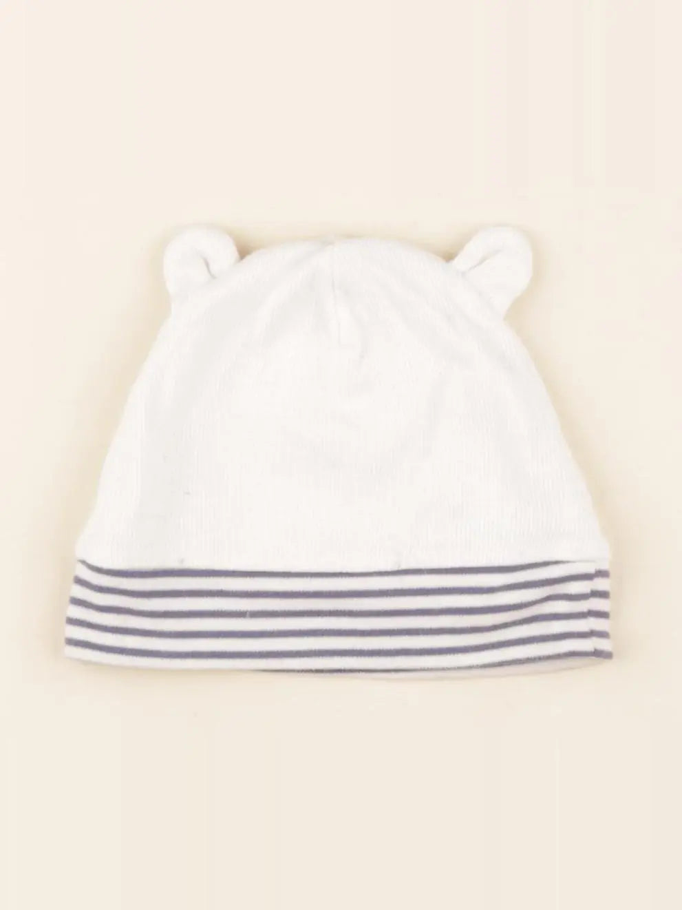 Vertbaudet - bonnet de naissance blanc, bleu - 3 mois