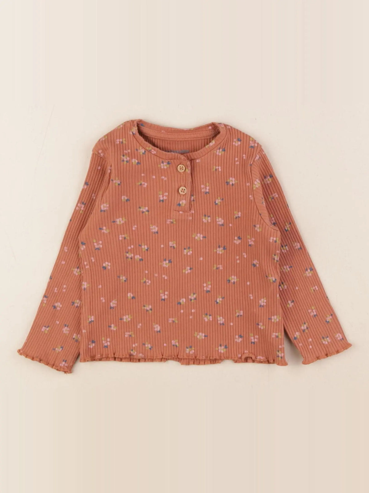 Vertbaudet - tee-shirt marron - 9 mois