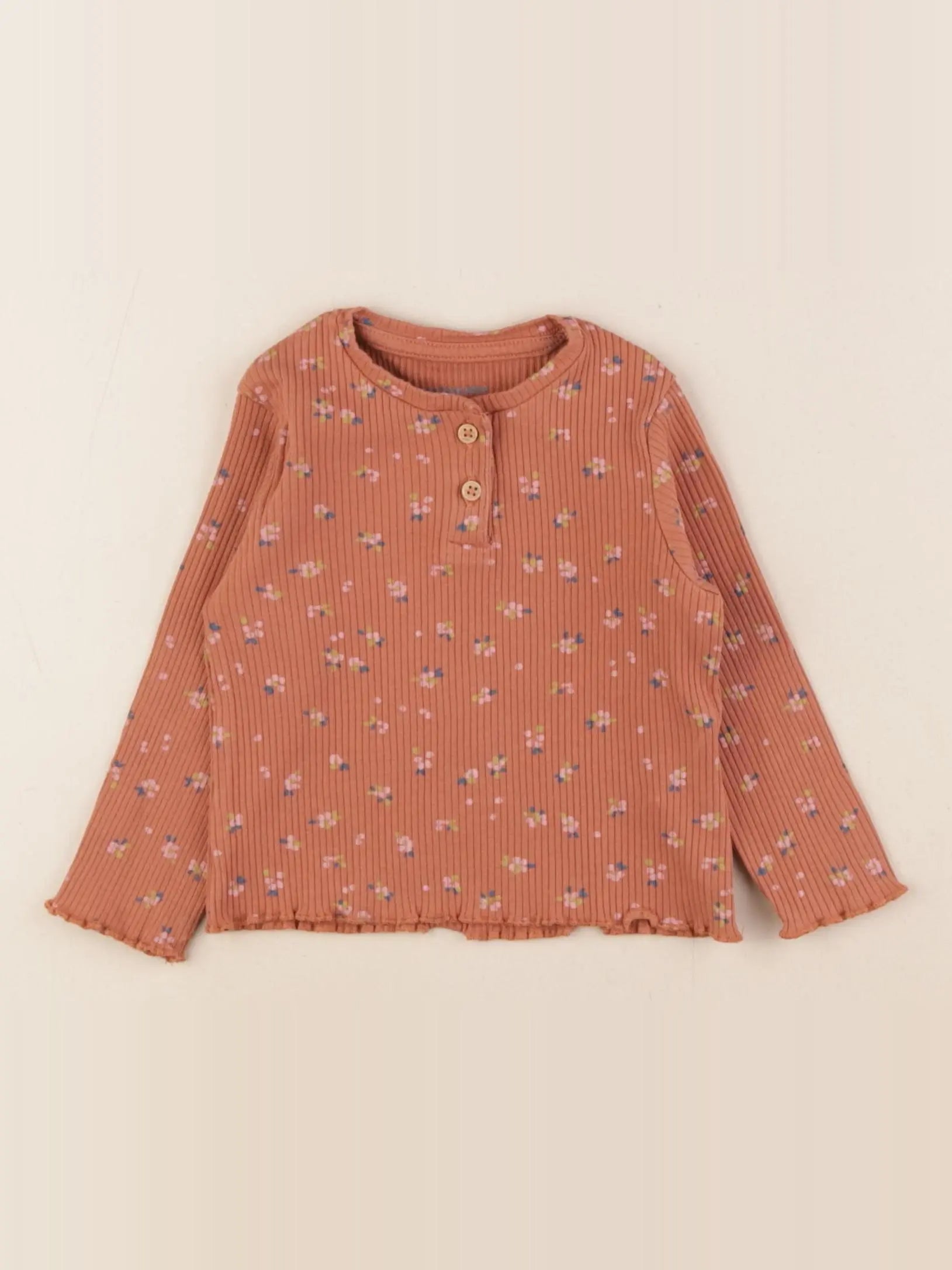 Vertbaudet - tee-shirt marron - 9 mois