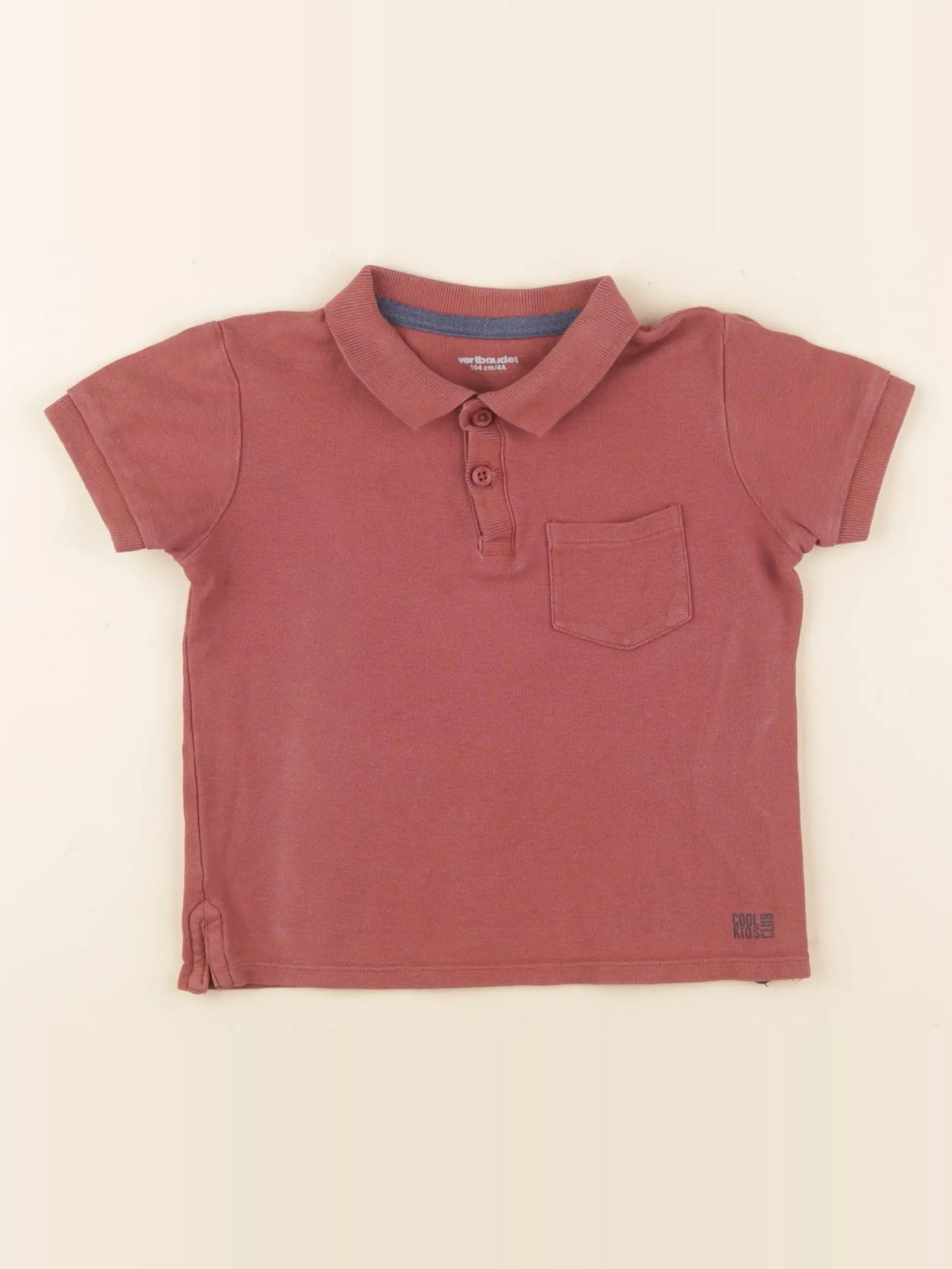 Vertbaudet - polo marron - 4 ans