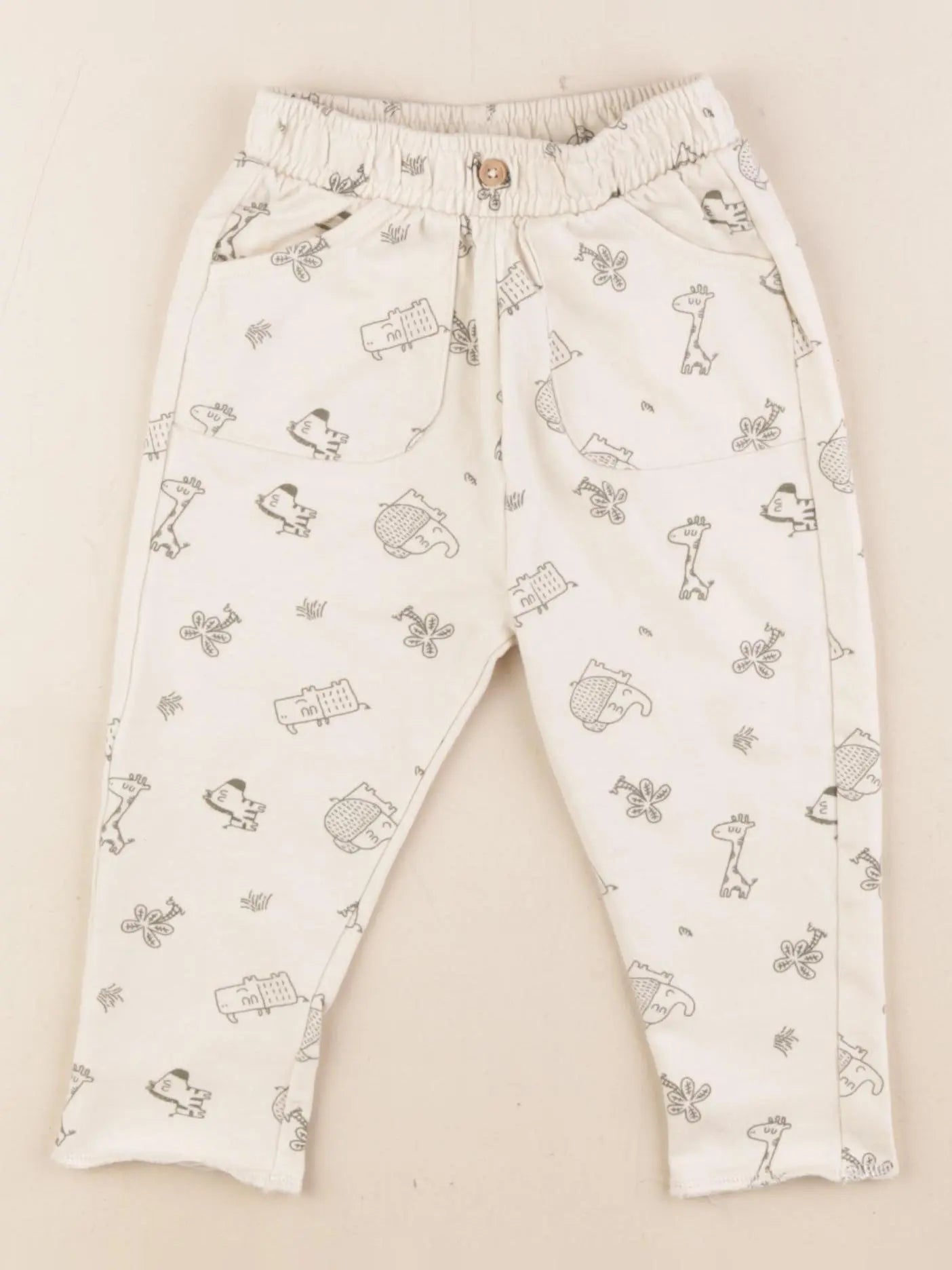 Vertbaudet - pantalon beige - 9 mois