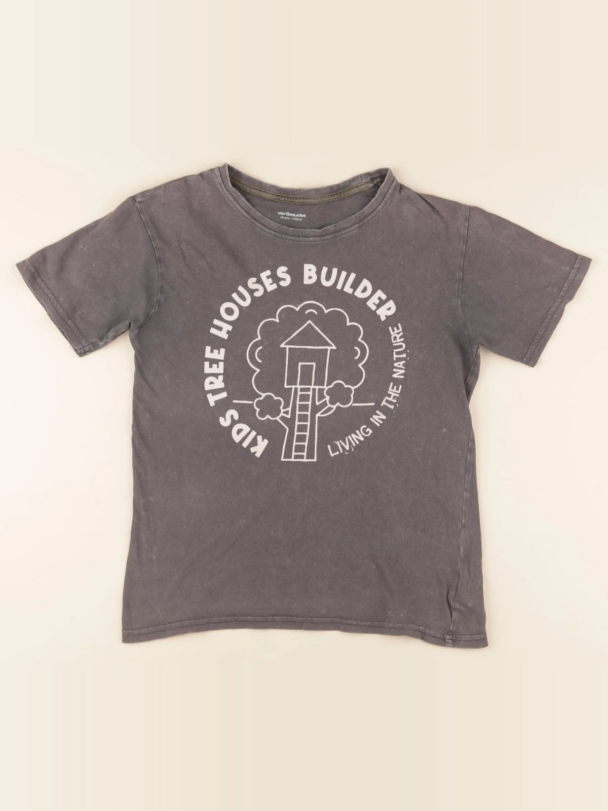 Vertbaudet - tee-shirt gris - 10 ans
