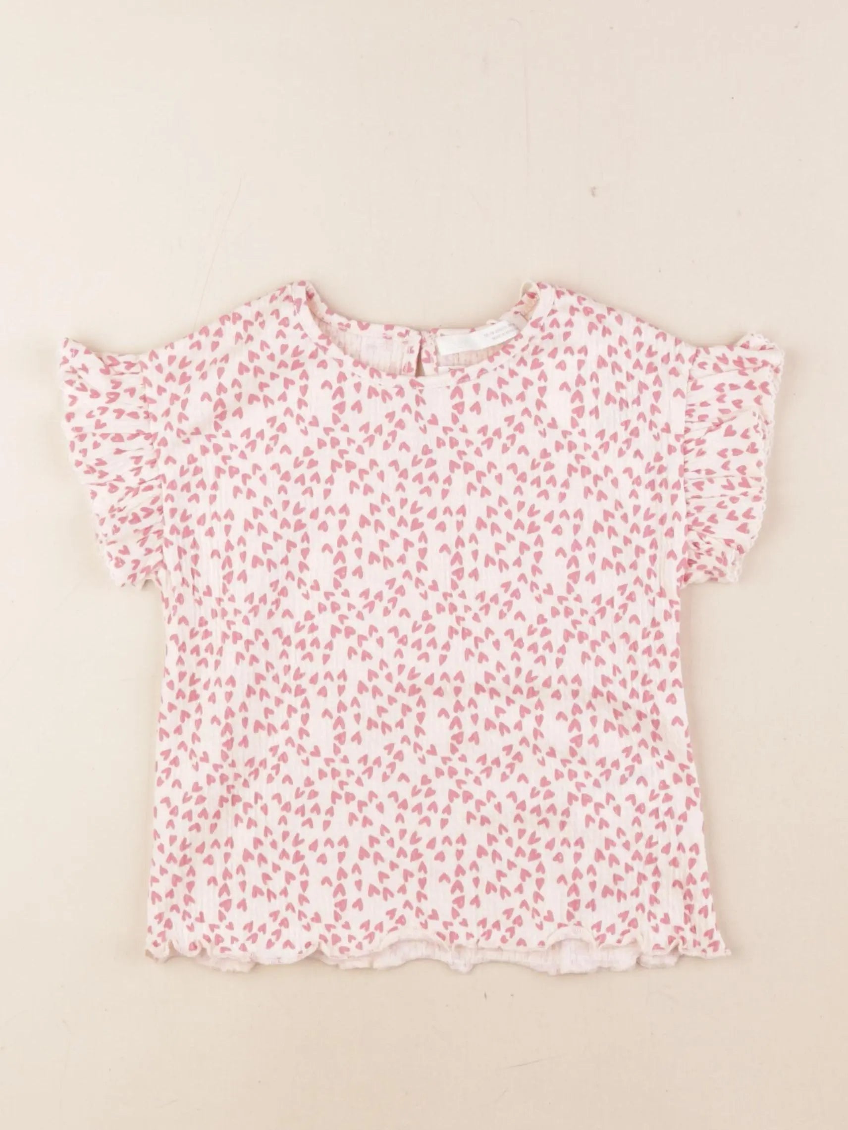 Zara - tee-shirt rose - 12/18 mois