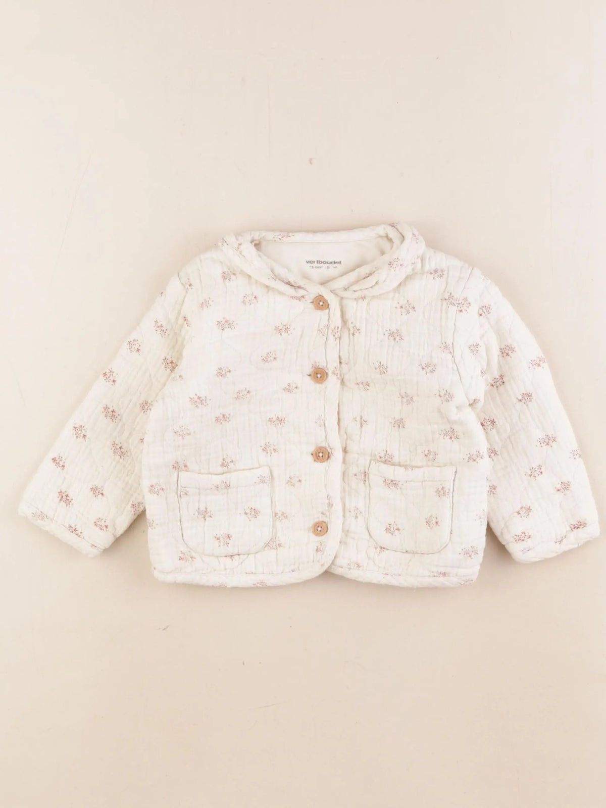 Vertbaudet - veste beige - 18 mois