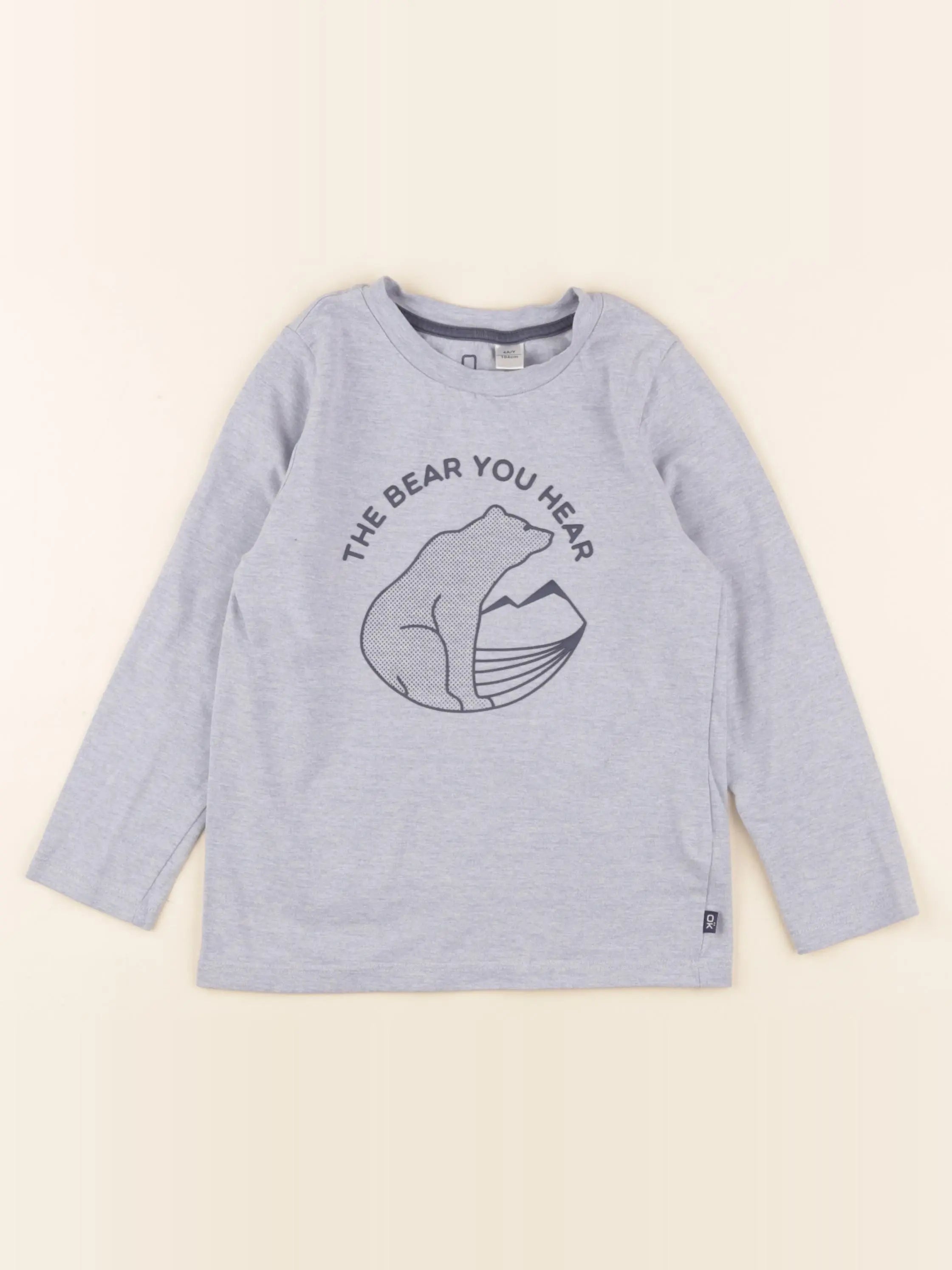 Okaidi - tee-shirt bleu - 4 ans