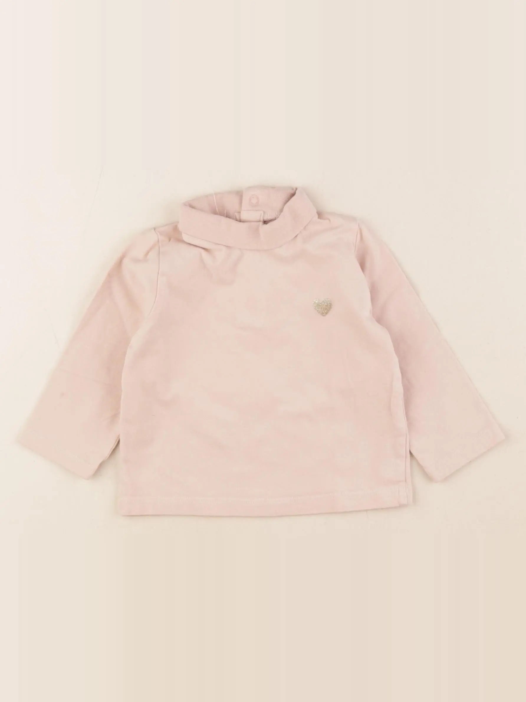 Vertbaudet - sous-pull rose - 6 mois