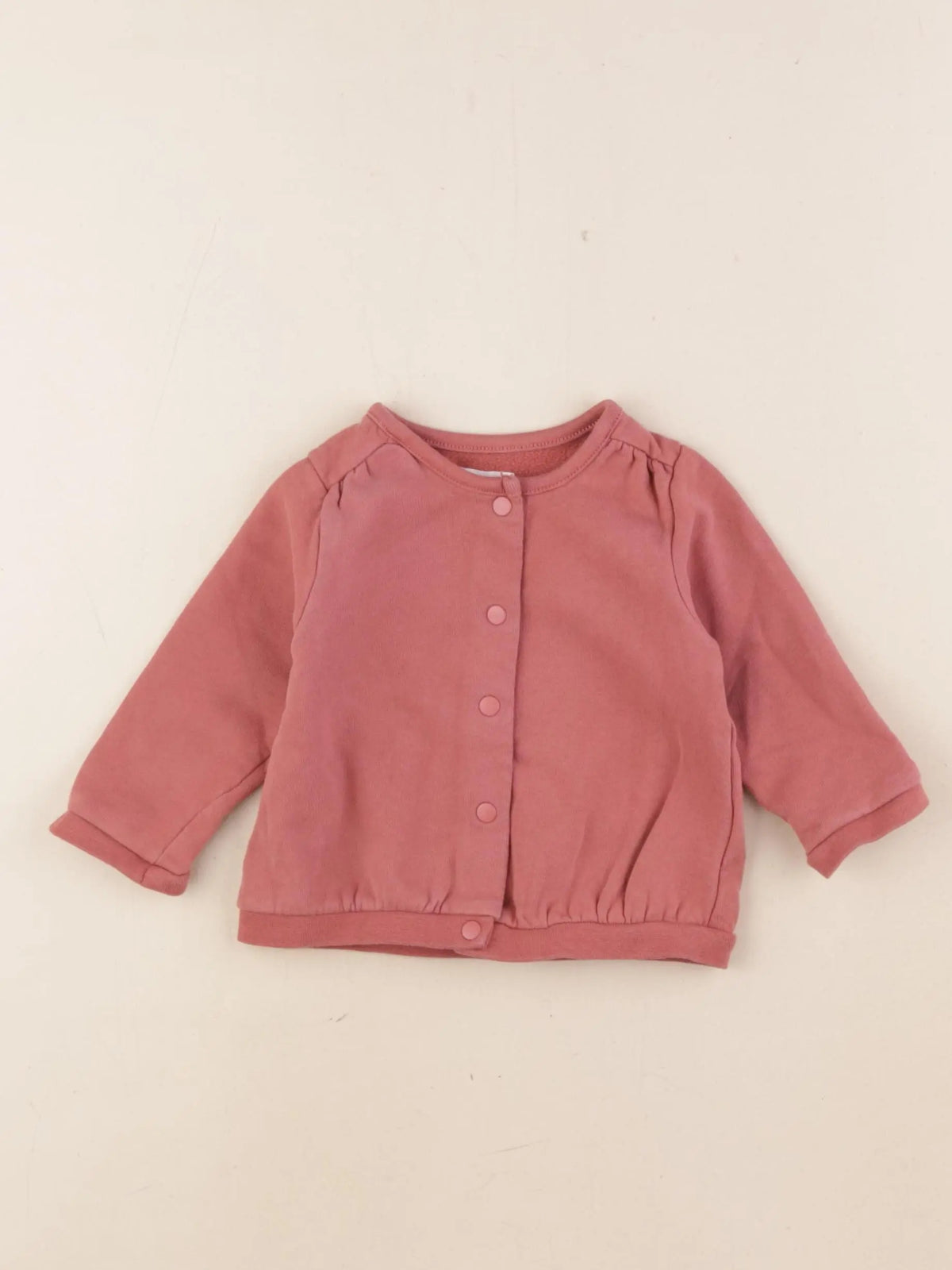 Vertbaudet - sweat rose - 6 mois