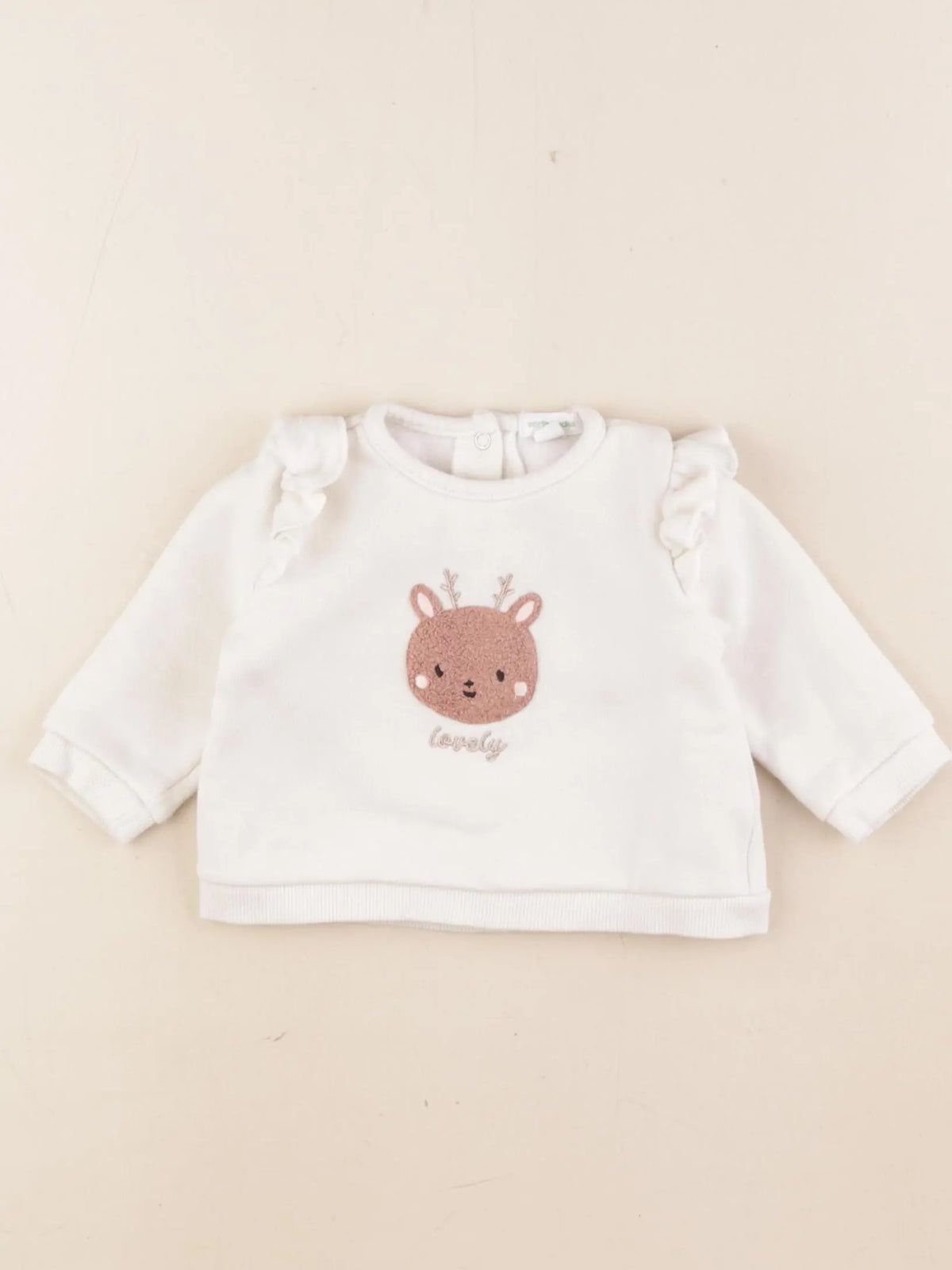Vertbaudet - sweat blanc - 3 mois