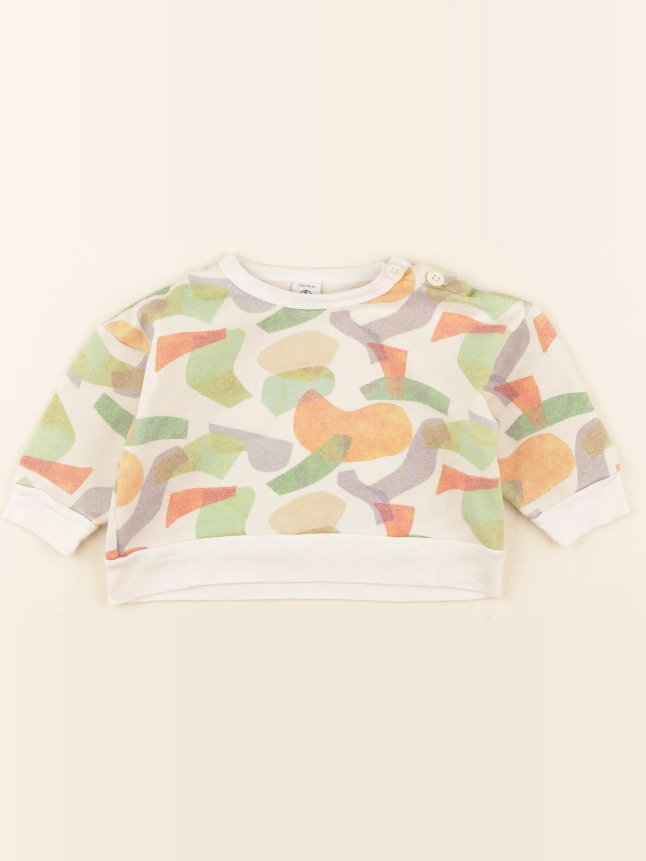 Petit Bateau - sweat multicolore - 12 mois