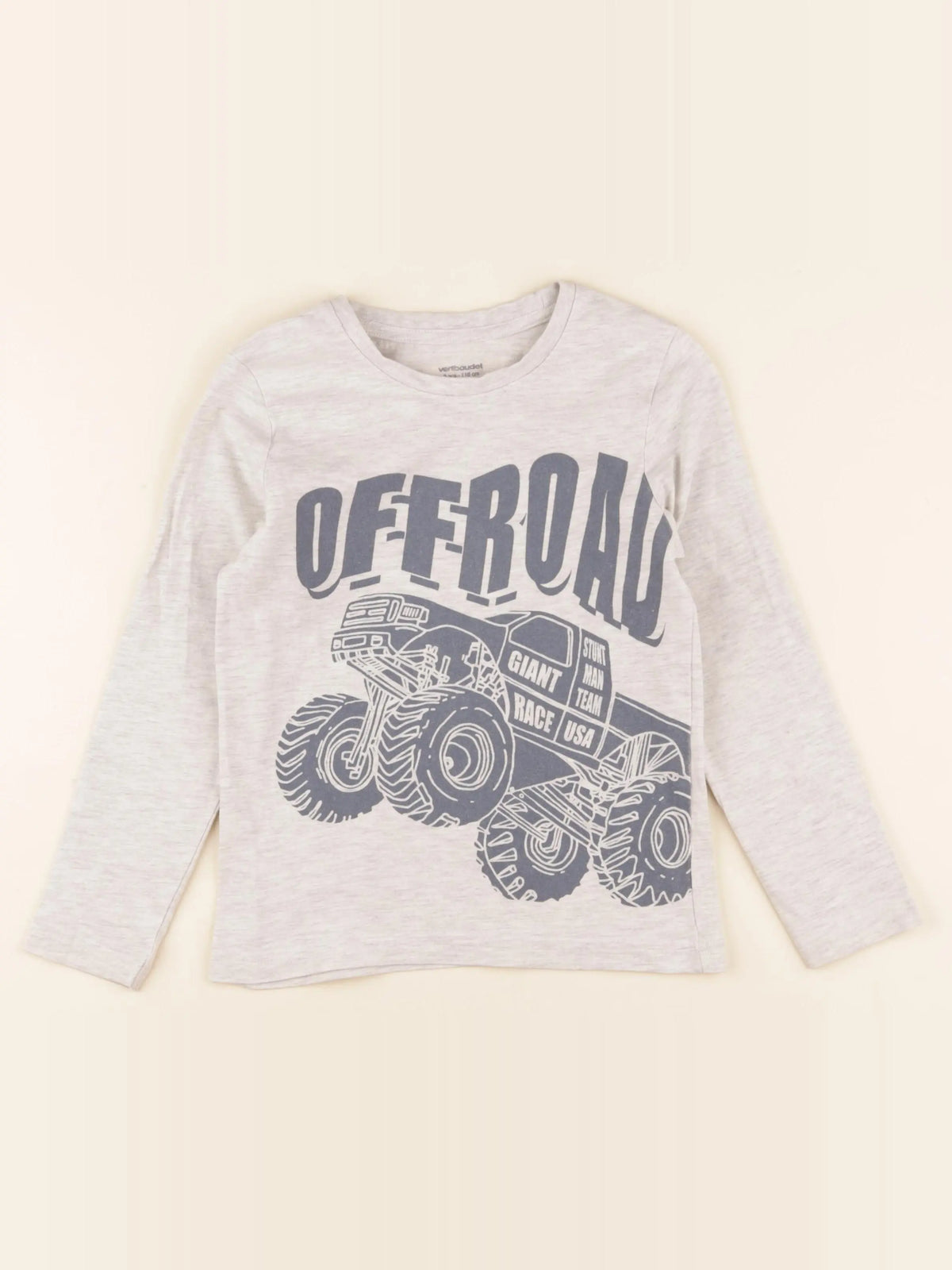 Vertbaudet - tee-shirt gris - 6 ans