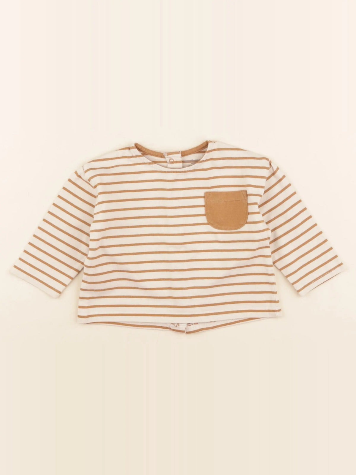 Vertbaudet - tee-shirt marron - 9 mois