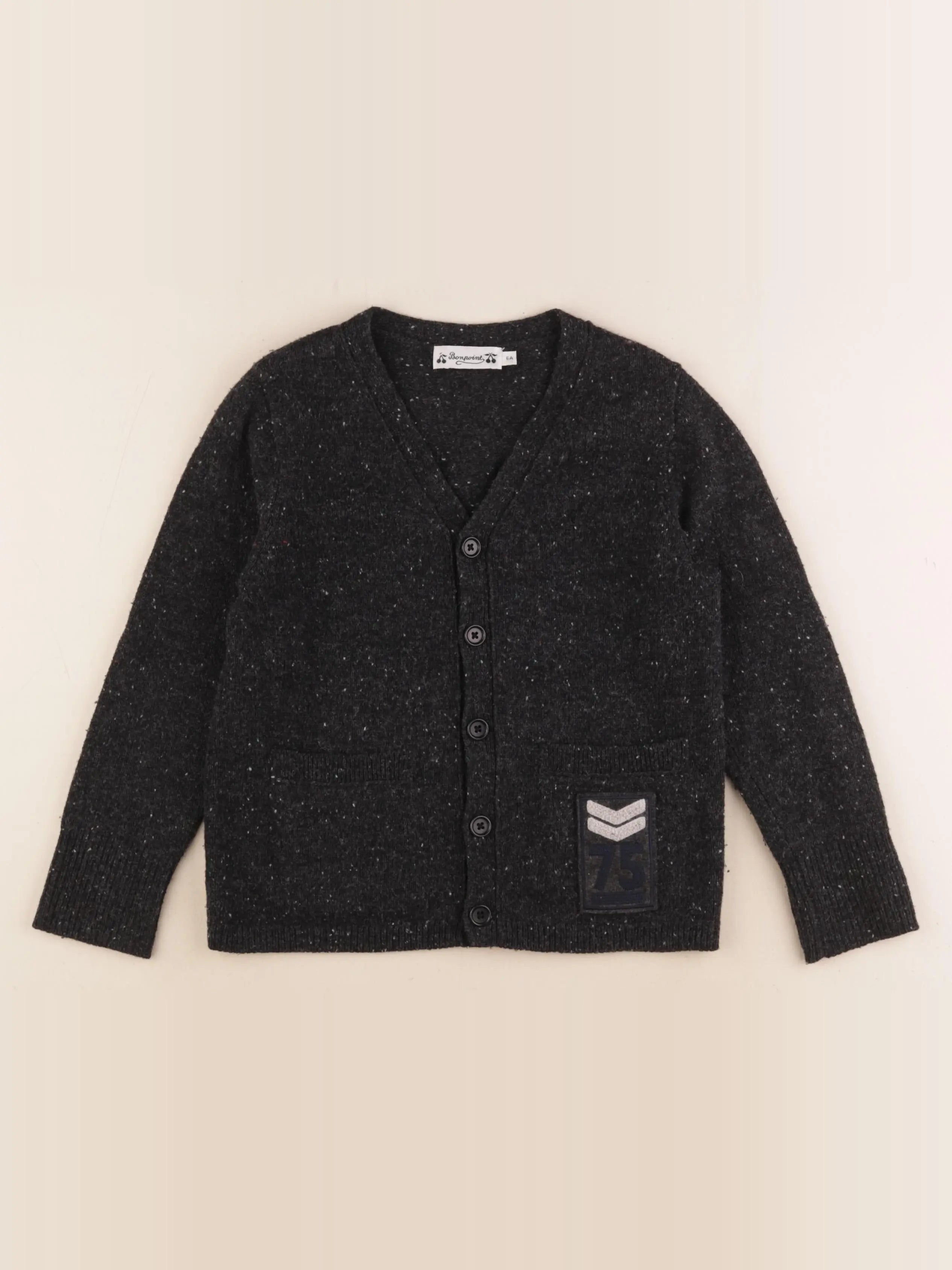 Bonpoint - gilet gris - 6 ans