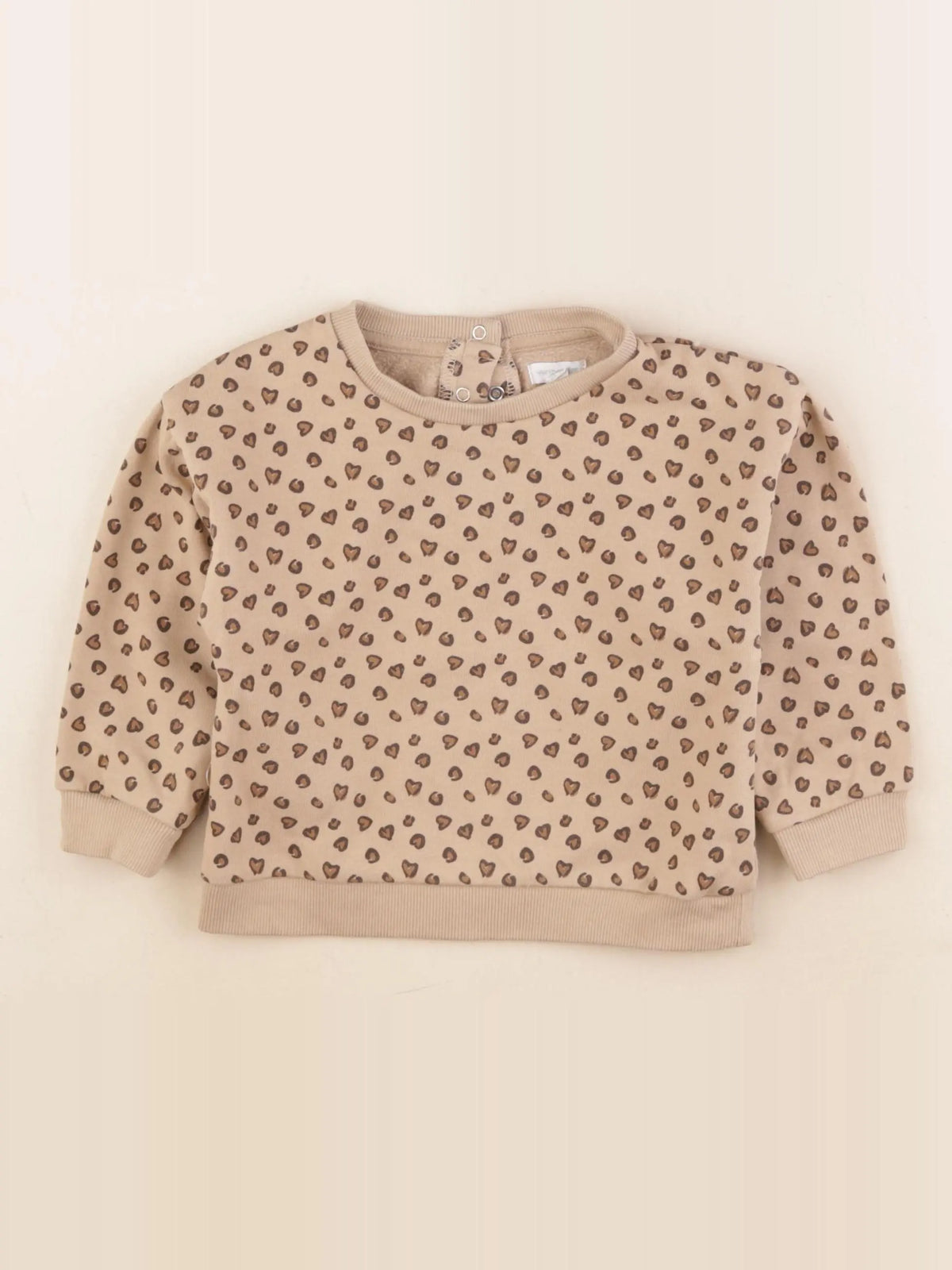 Vertbaudet - sweat marron - 24 mois