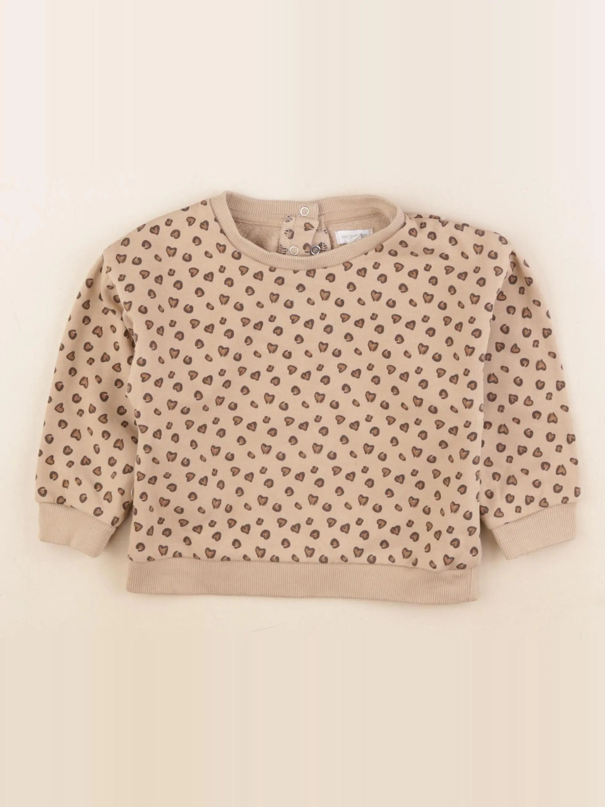 Vertbaudet - sweat marron - 24 mois