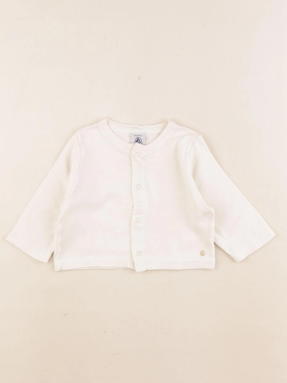 Petit Bateau - tee-shirt beige - 6 mois