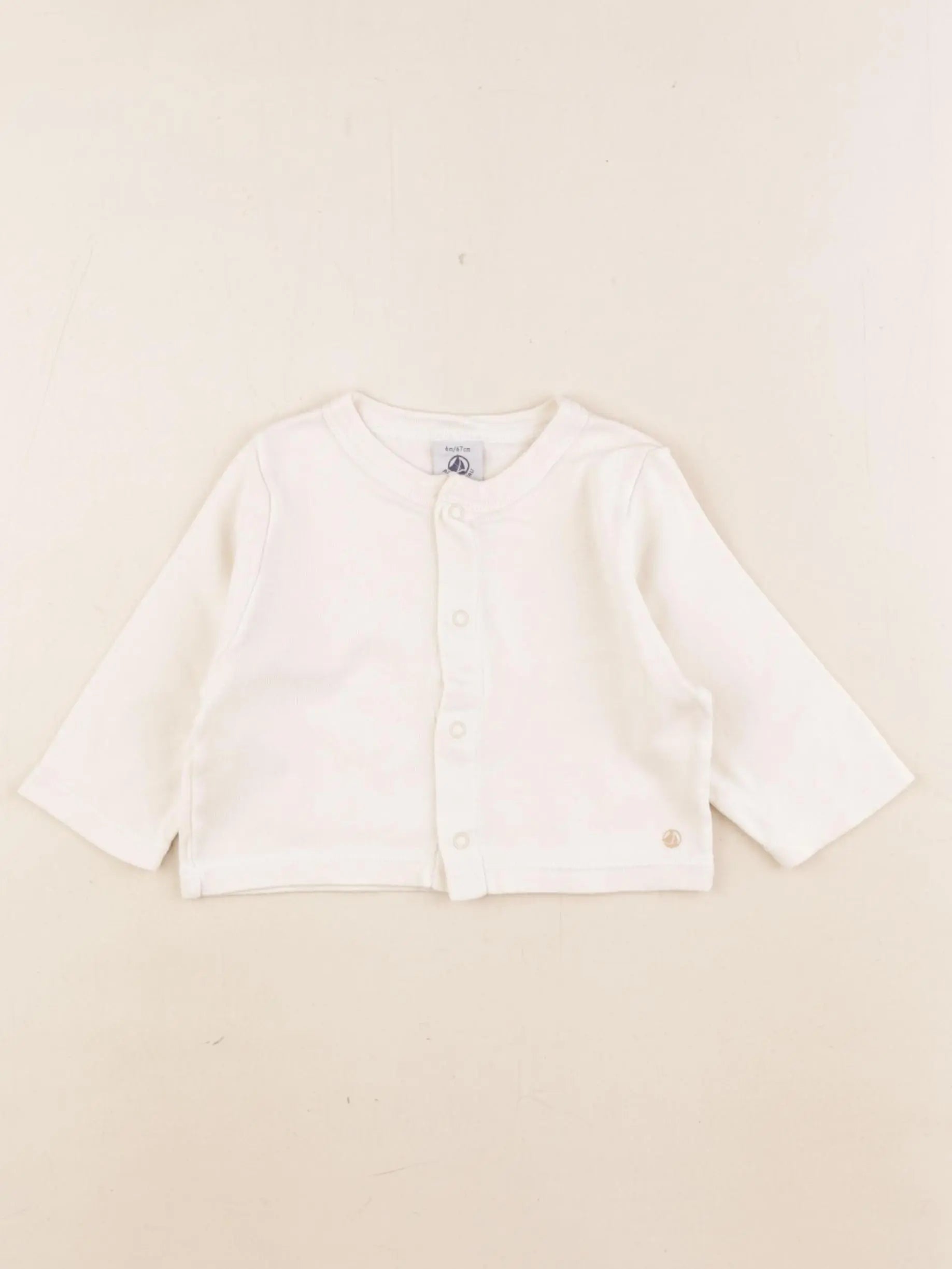 Petit Bateau - tee-shirt beige - 6 mois