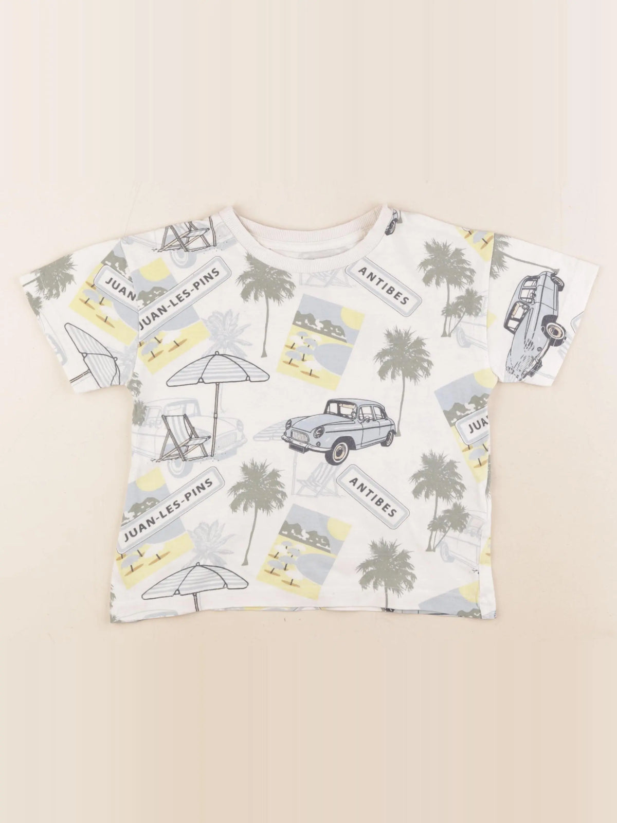 Vertbaudet - tee-shirt beige - 4 ans