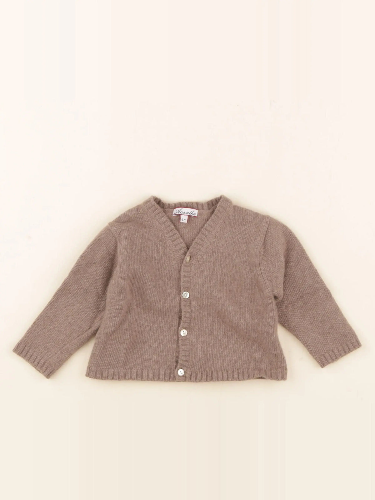 Acanthe - gilet marron - 6 mois