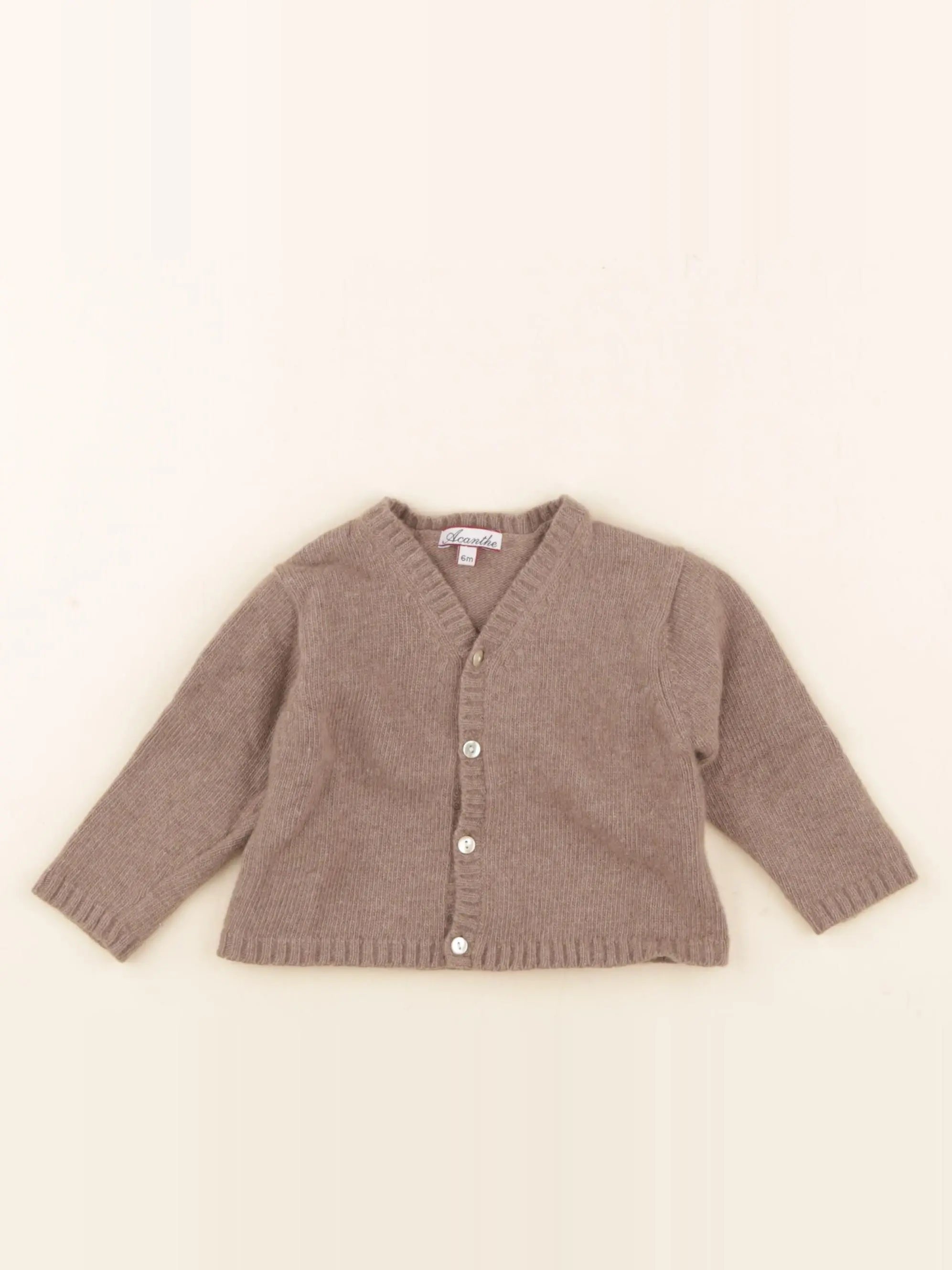 Acanthe - gilet marron - 6 mois