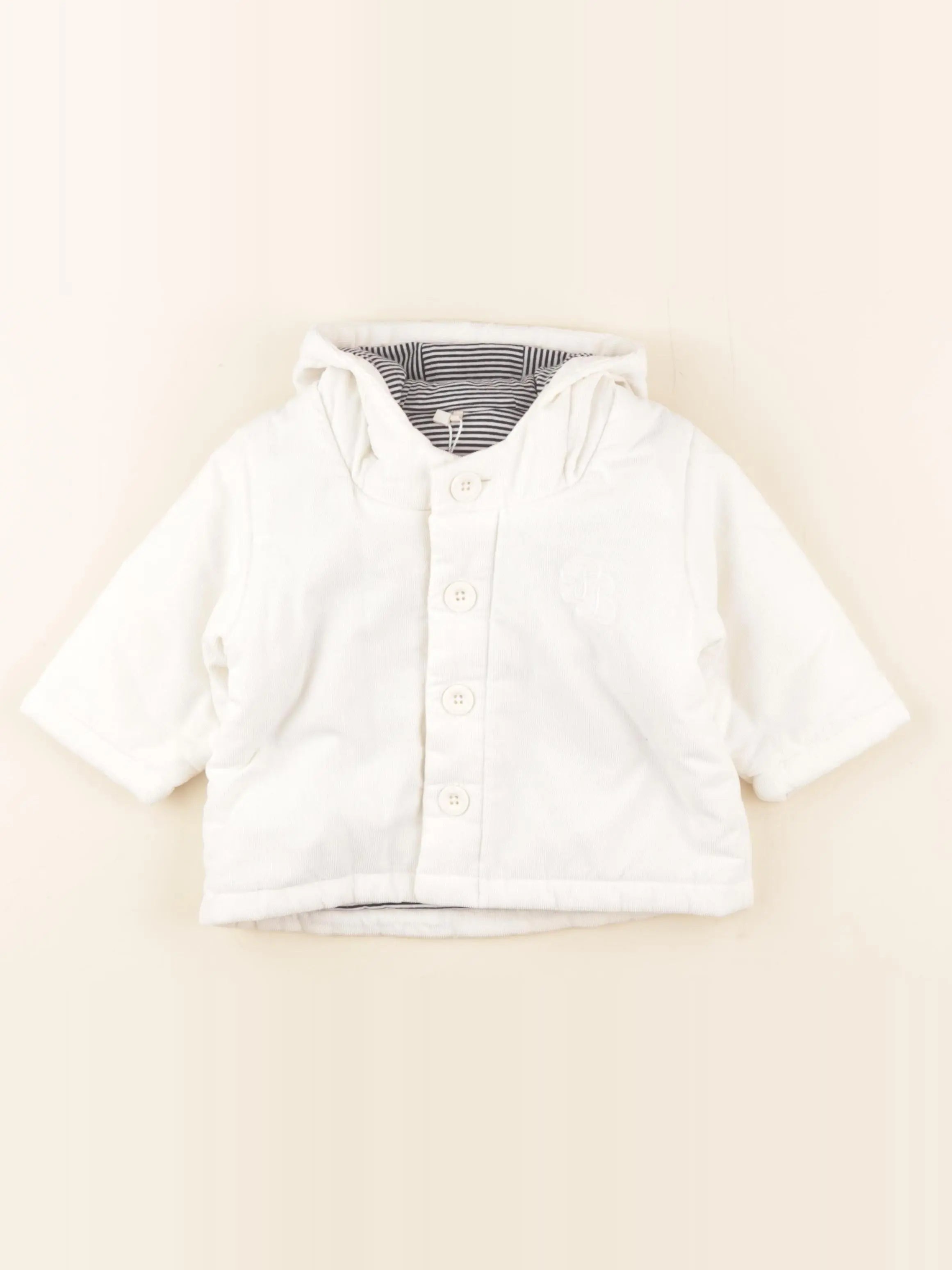Petit Bateau - veste doublé beige - 6 mois