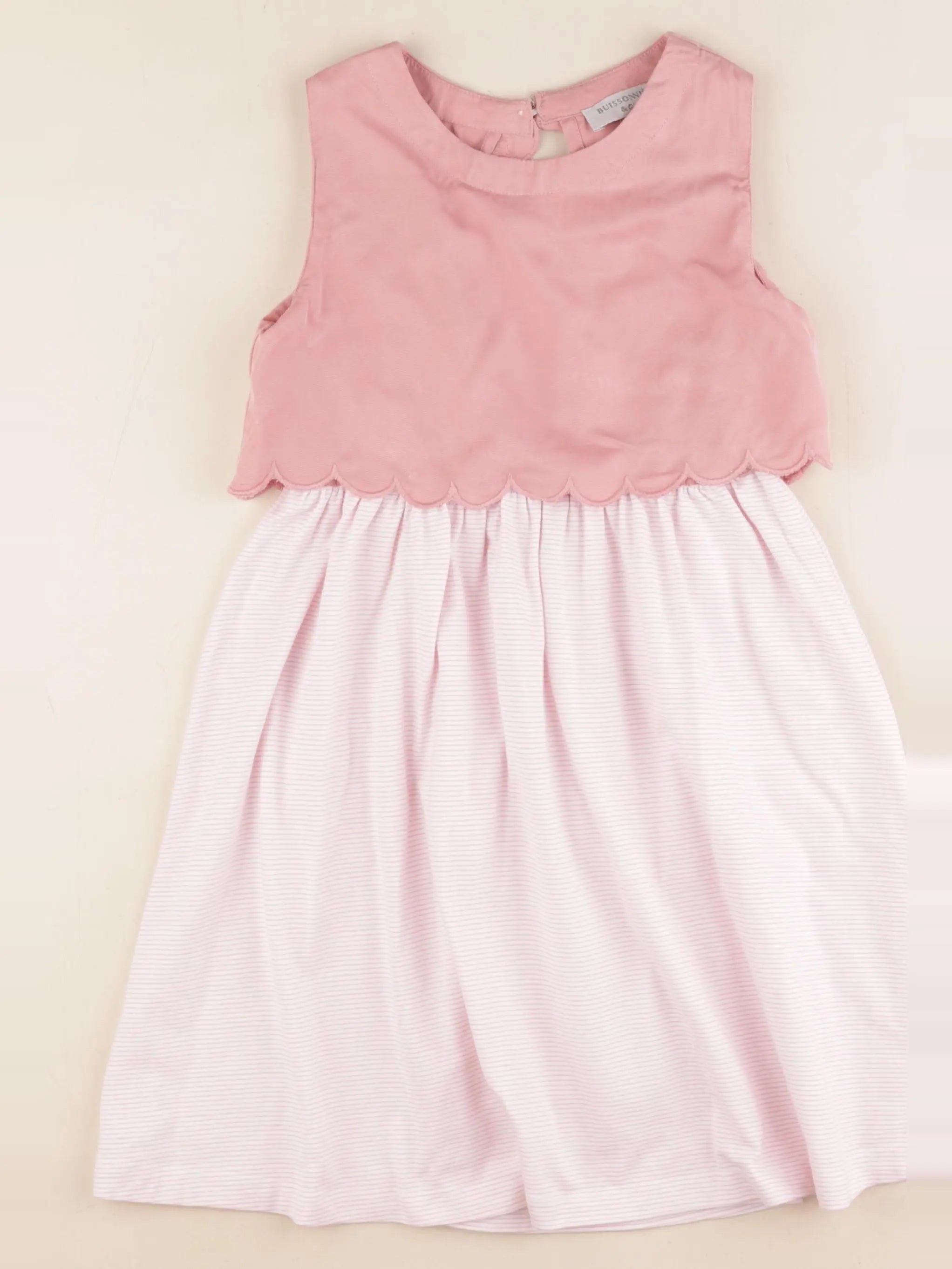 Buissonnière - robe blanc, rose - 8 ans