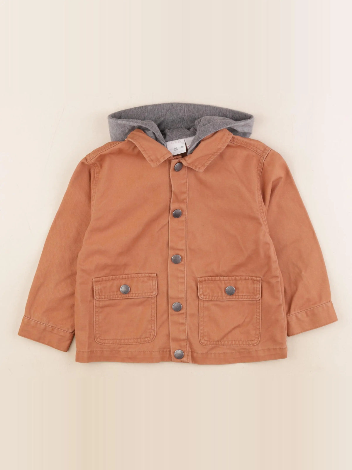 Zara - veste imprimé au dos gris, marron - 2/3 ans