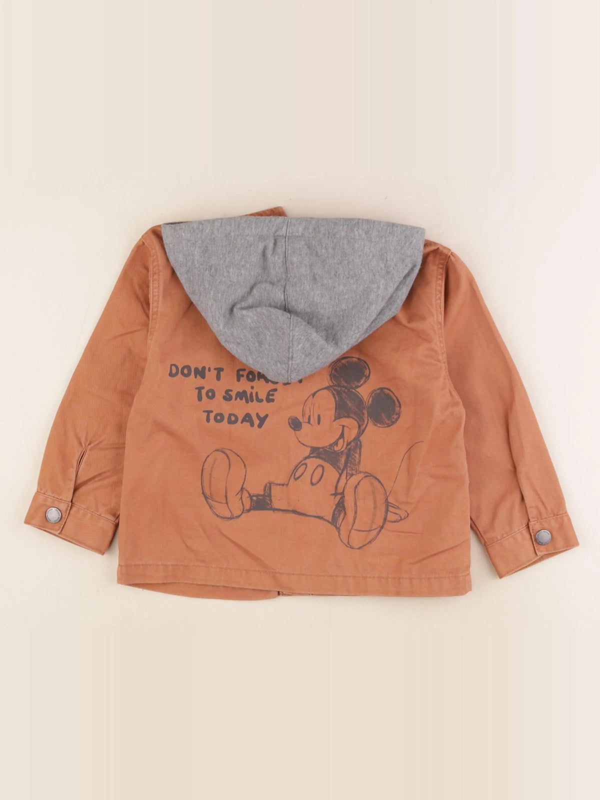 Zara - veste imprimé au dos gris, marron - 2/3 ans