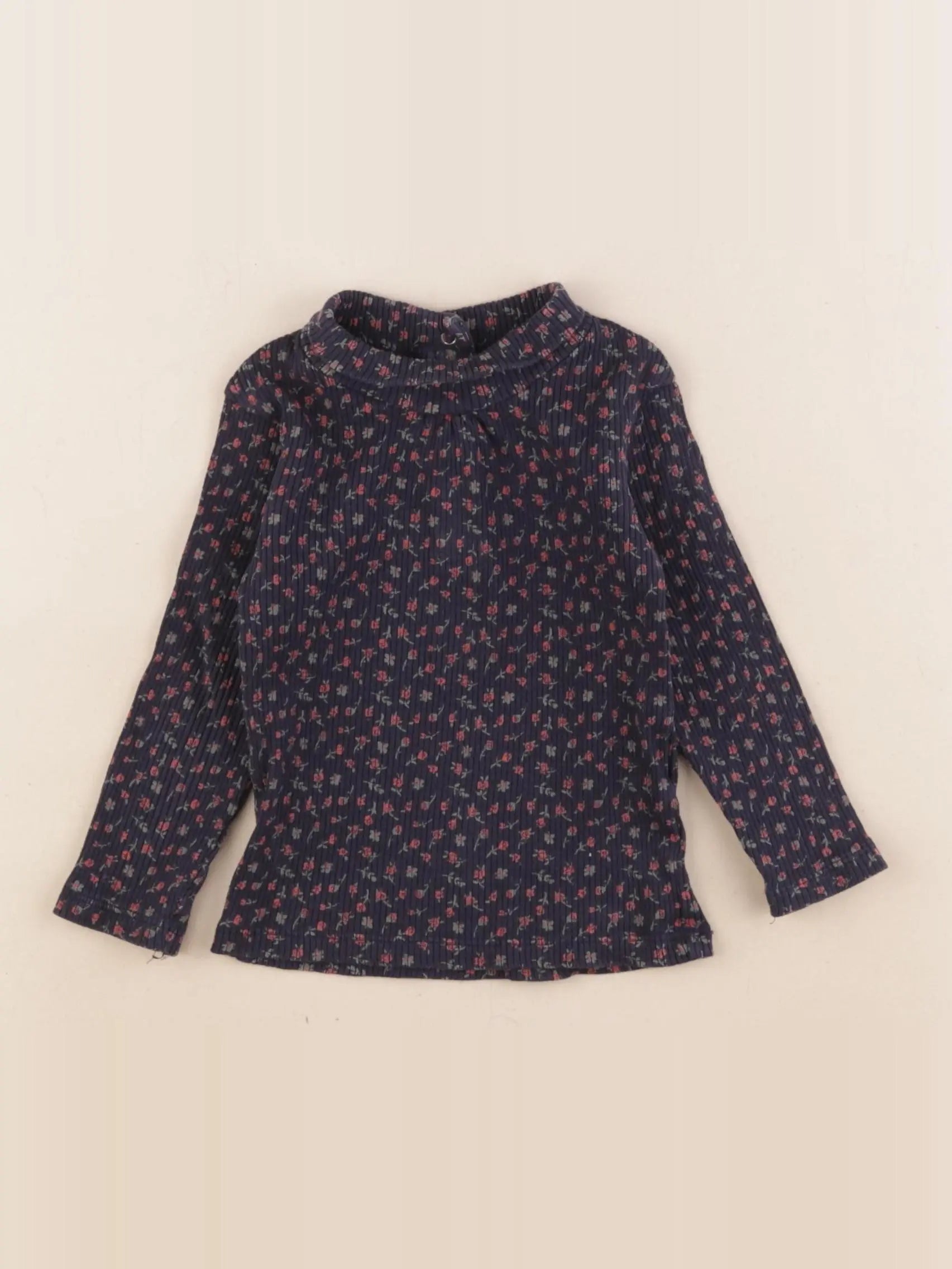 Vertbaudet - sous-pull bleu - 12 mois
