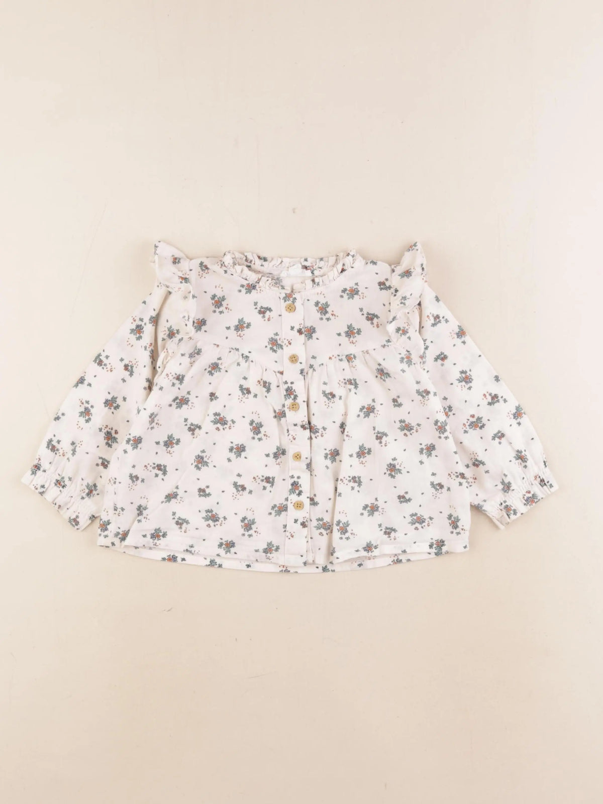 Vertbaudet - blouse beige - 12 mois