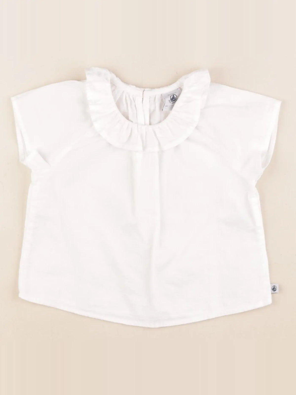 Petit Bateau - blouse blanc - 6 mois