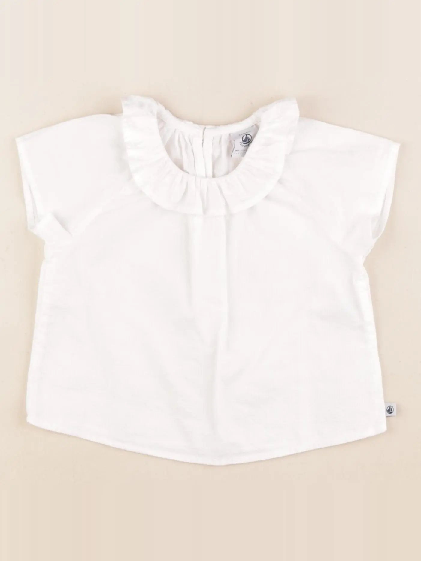 Petit Bateau - blouse blanc - 6 mois