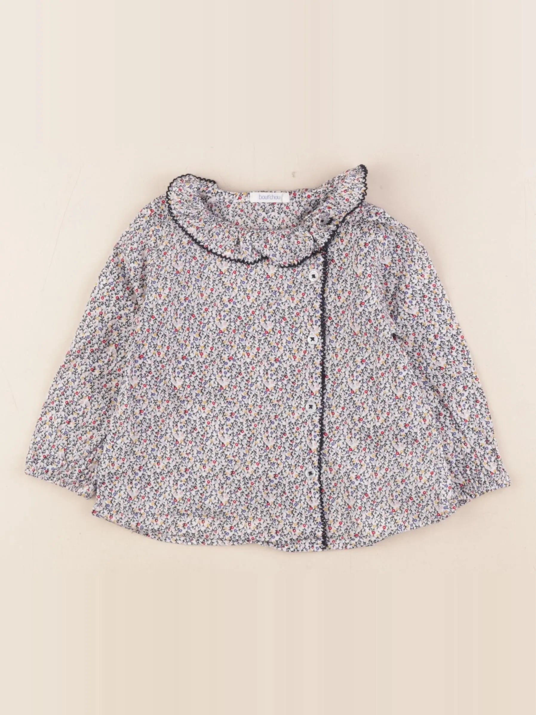 Boutchou - blouse bleu - 12 mois
