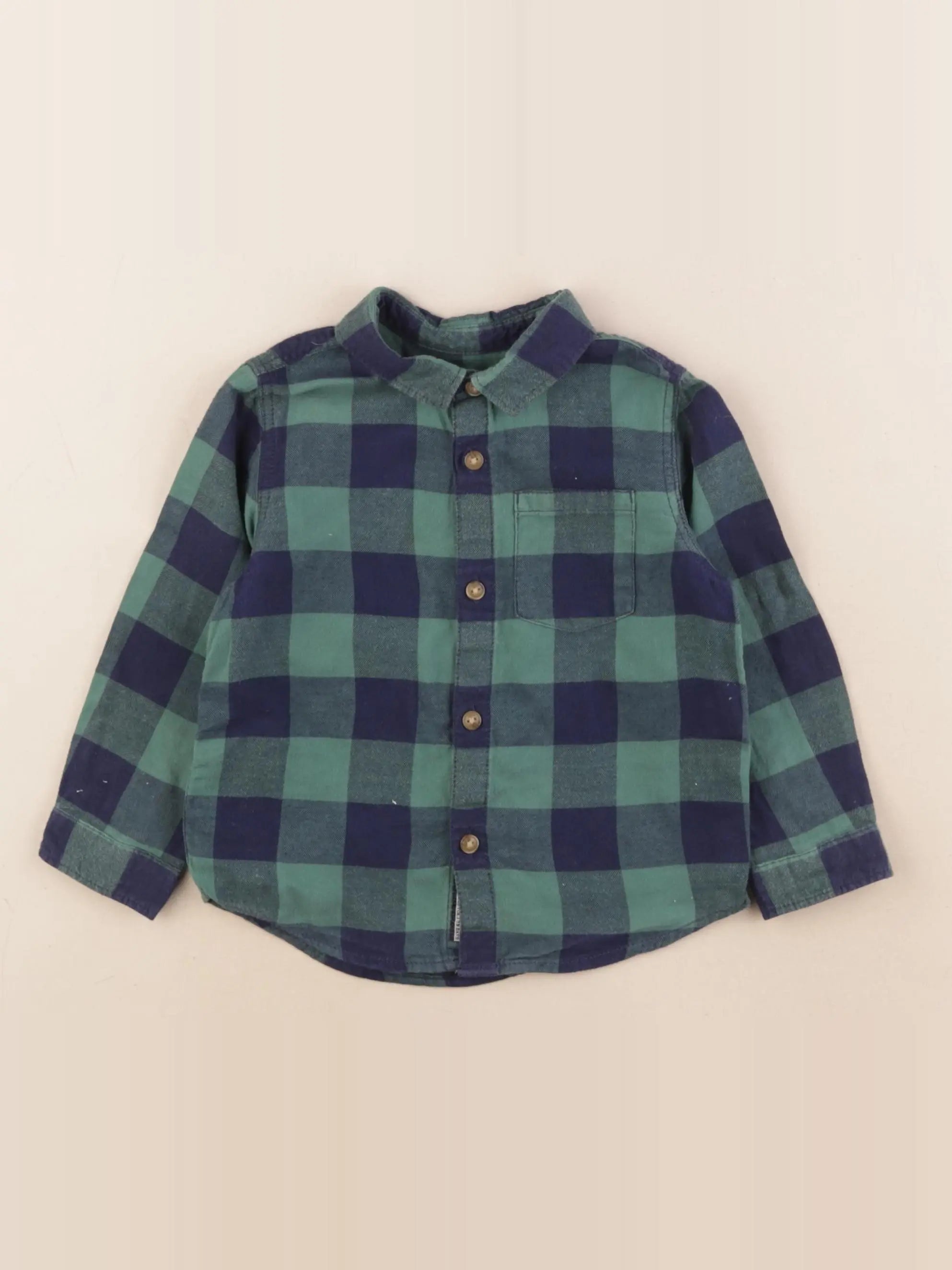 Zara - chemise bleu, vert - 18/24 mois