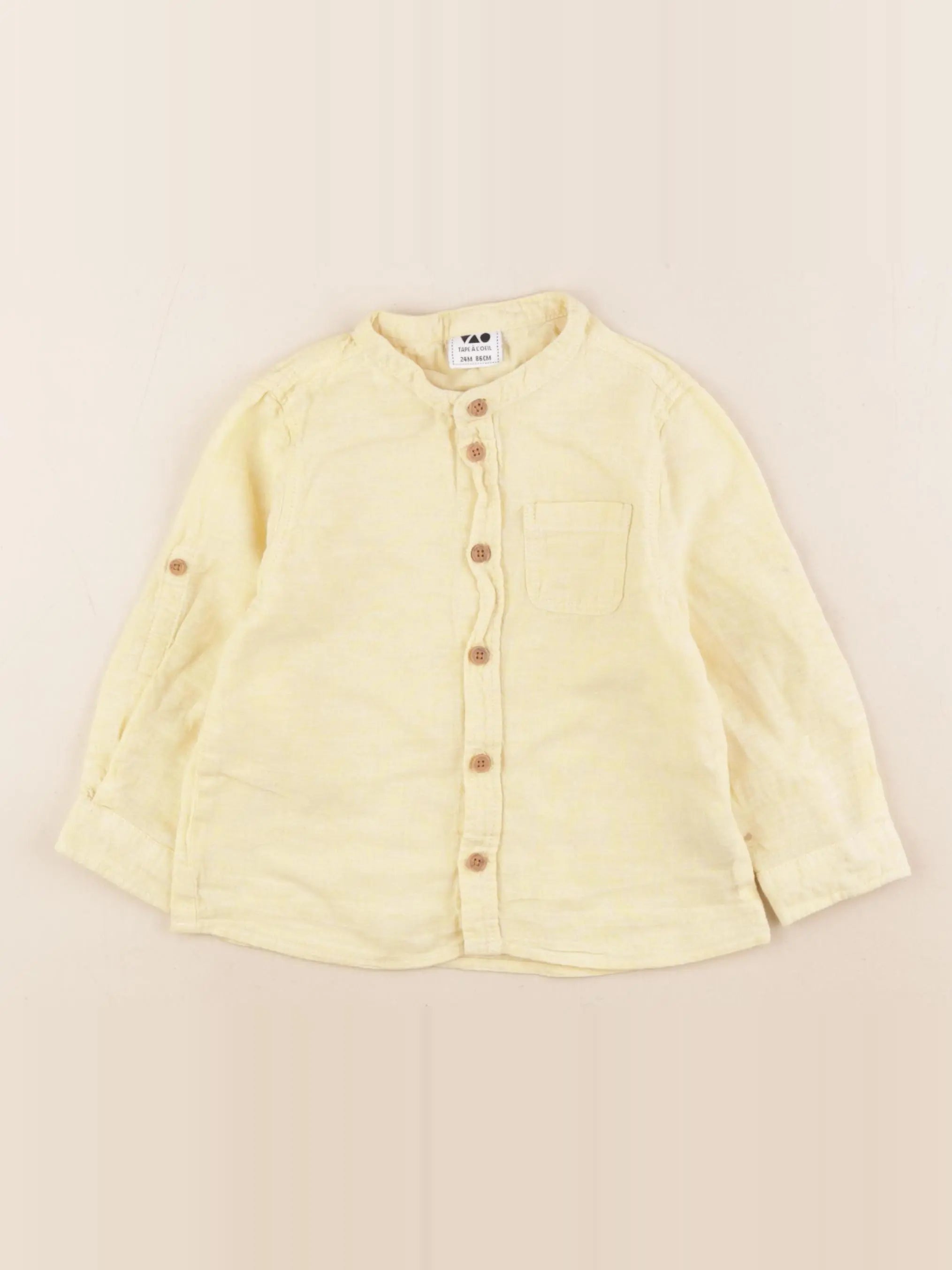 Tape à l'oeil - chemise jaune - 24 mois