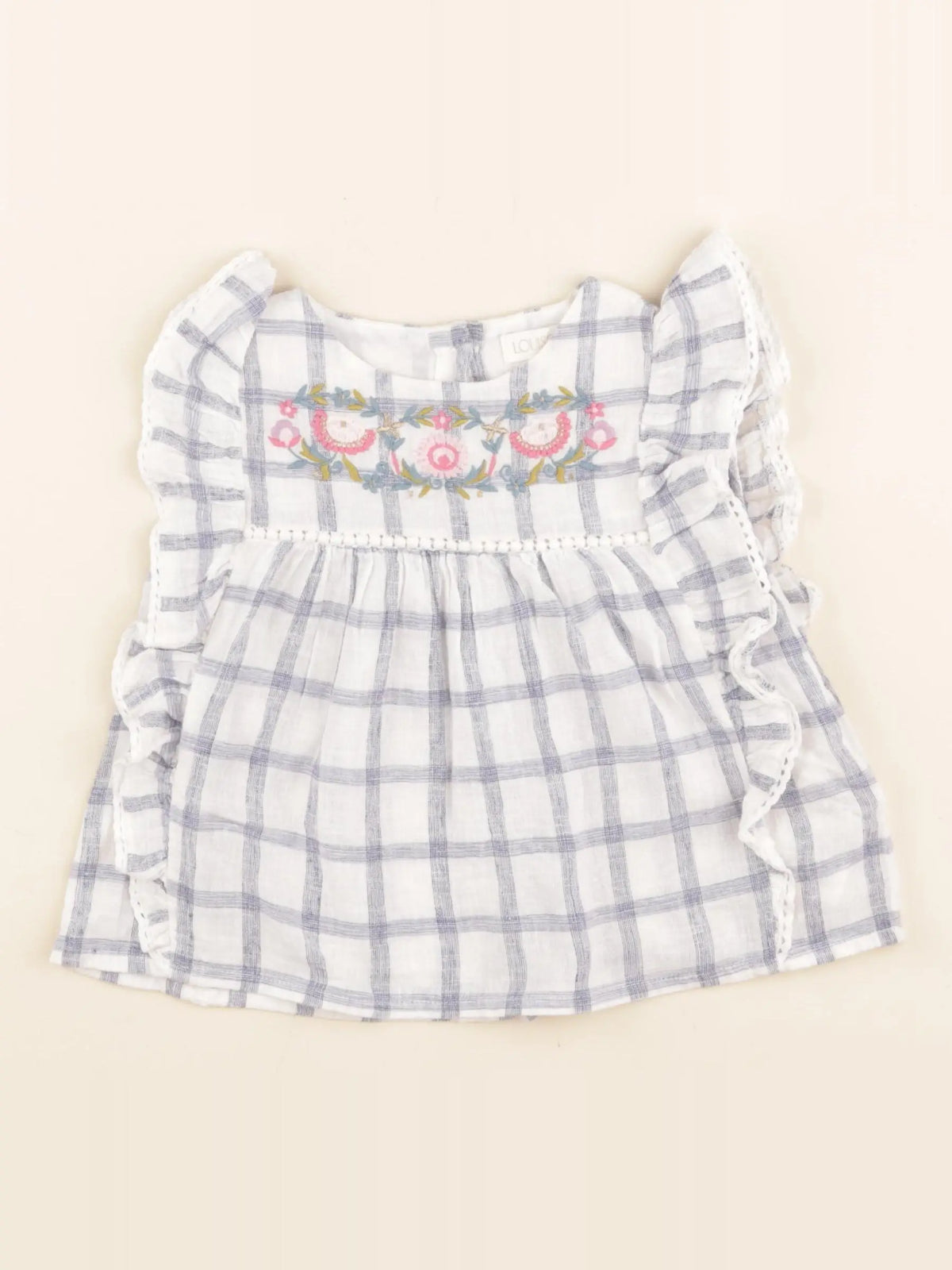 Louise Misha - blouse blanc, bleu - 24 mois