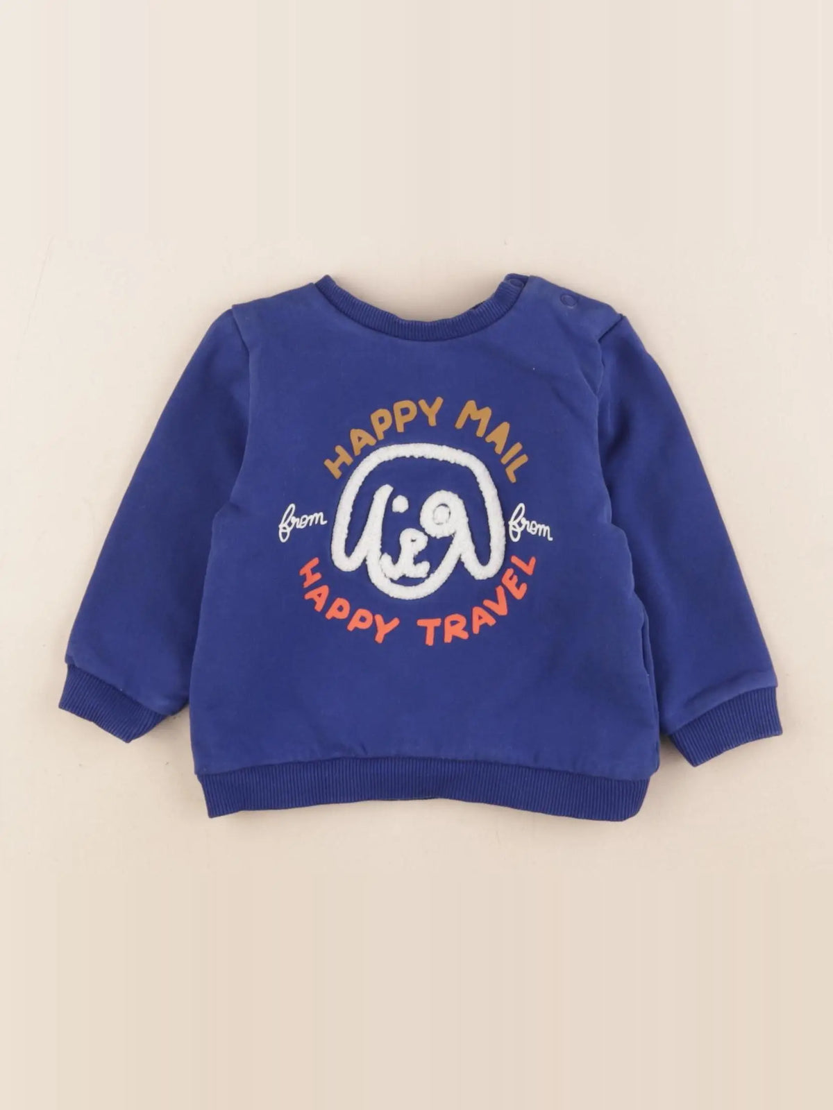 Tape à l'oeil - sweat bleu - 6 mois