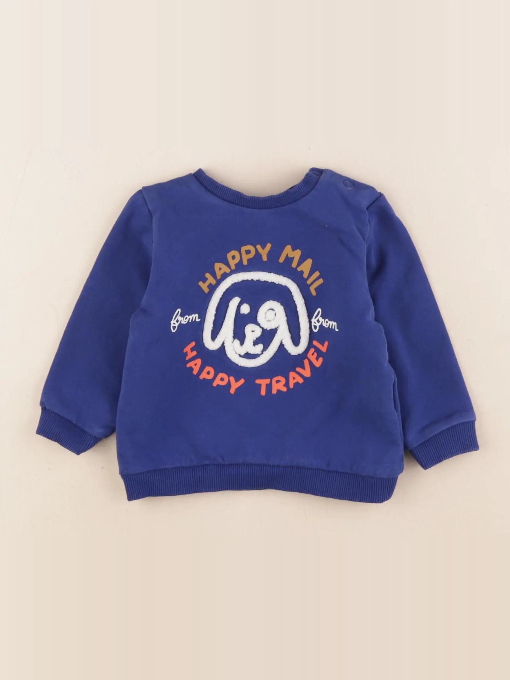 Tape à l'oeil - sweat bleu - 6 mois